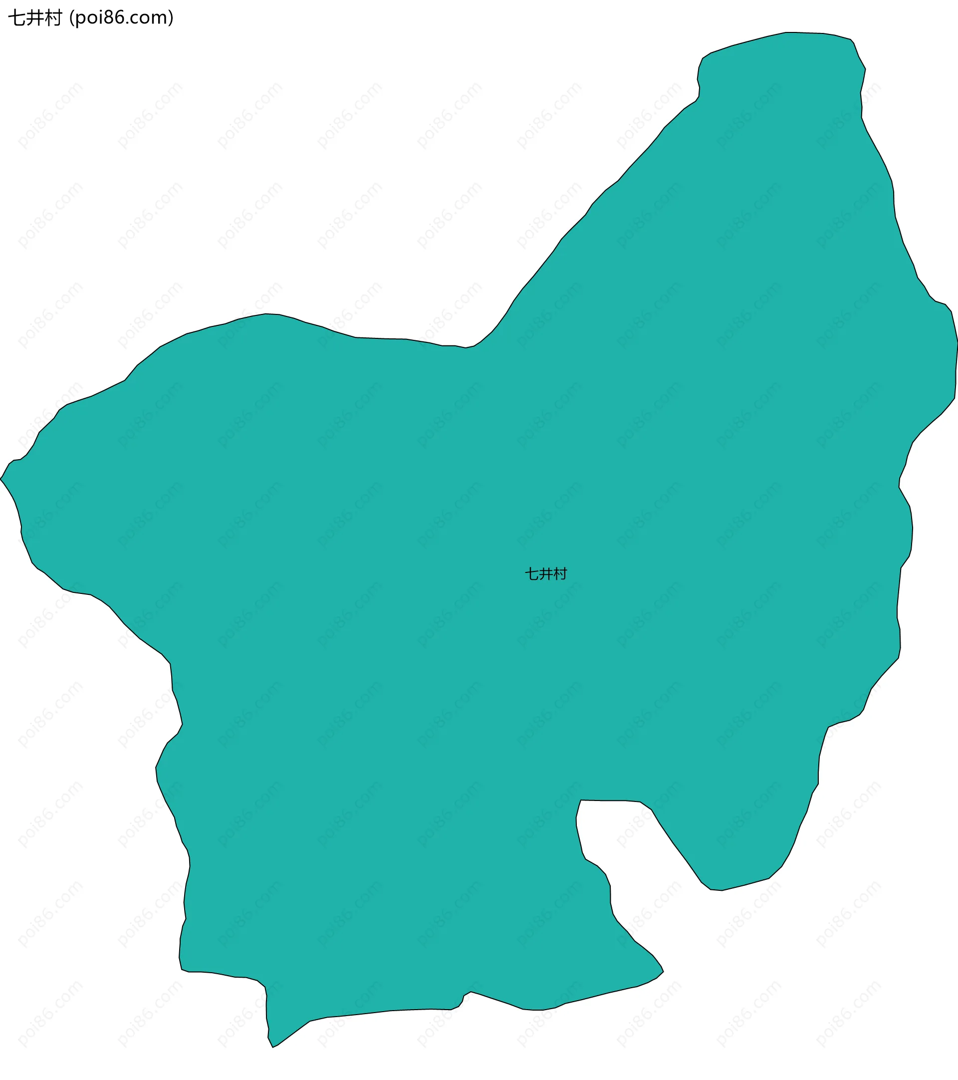 七井村边界地图