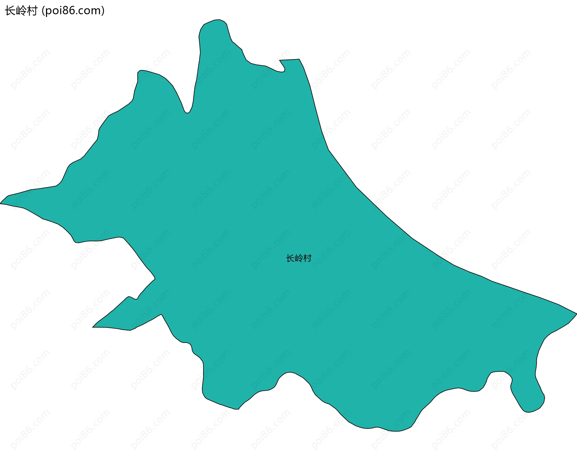长岭村边界地图