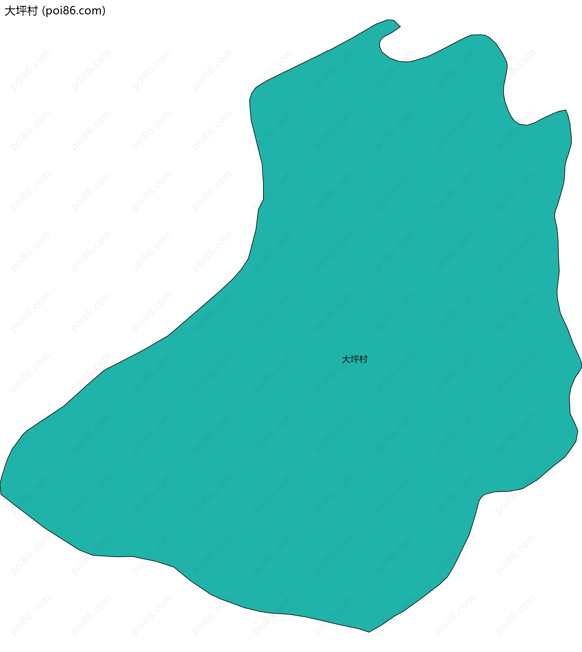 大坪村边界地图
