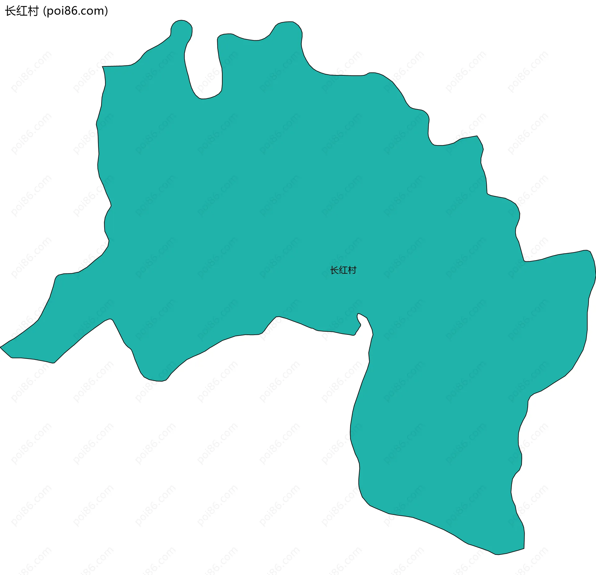 长红村边界地图