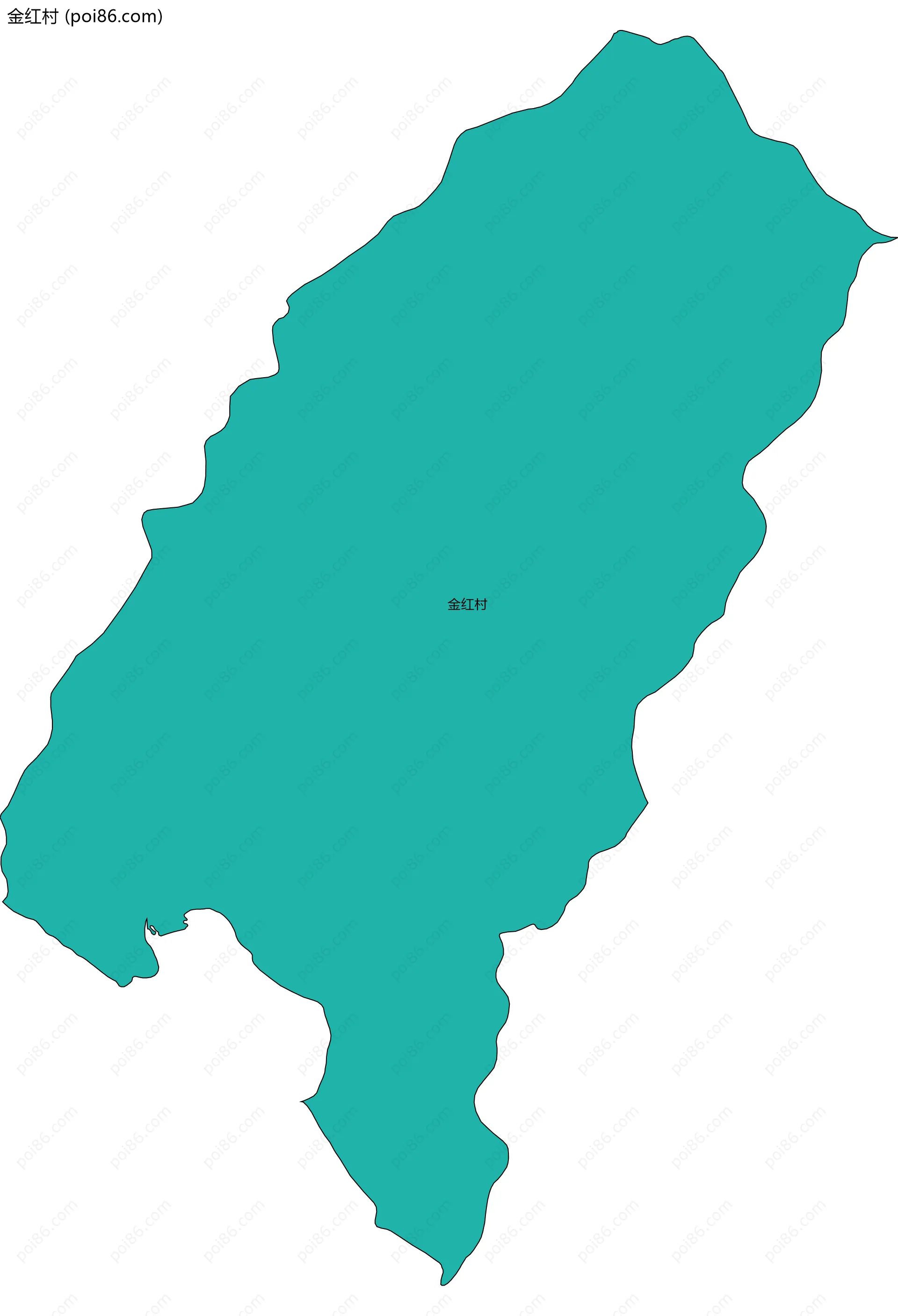 金红村边界地图