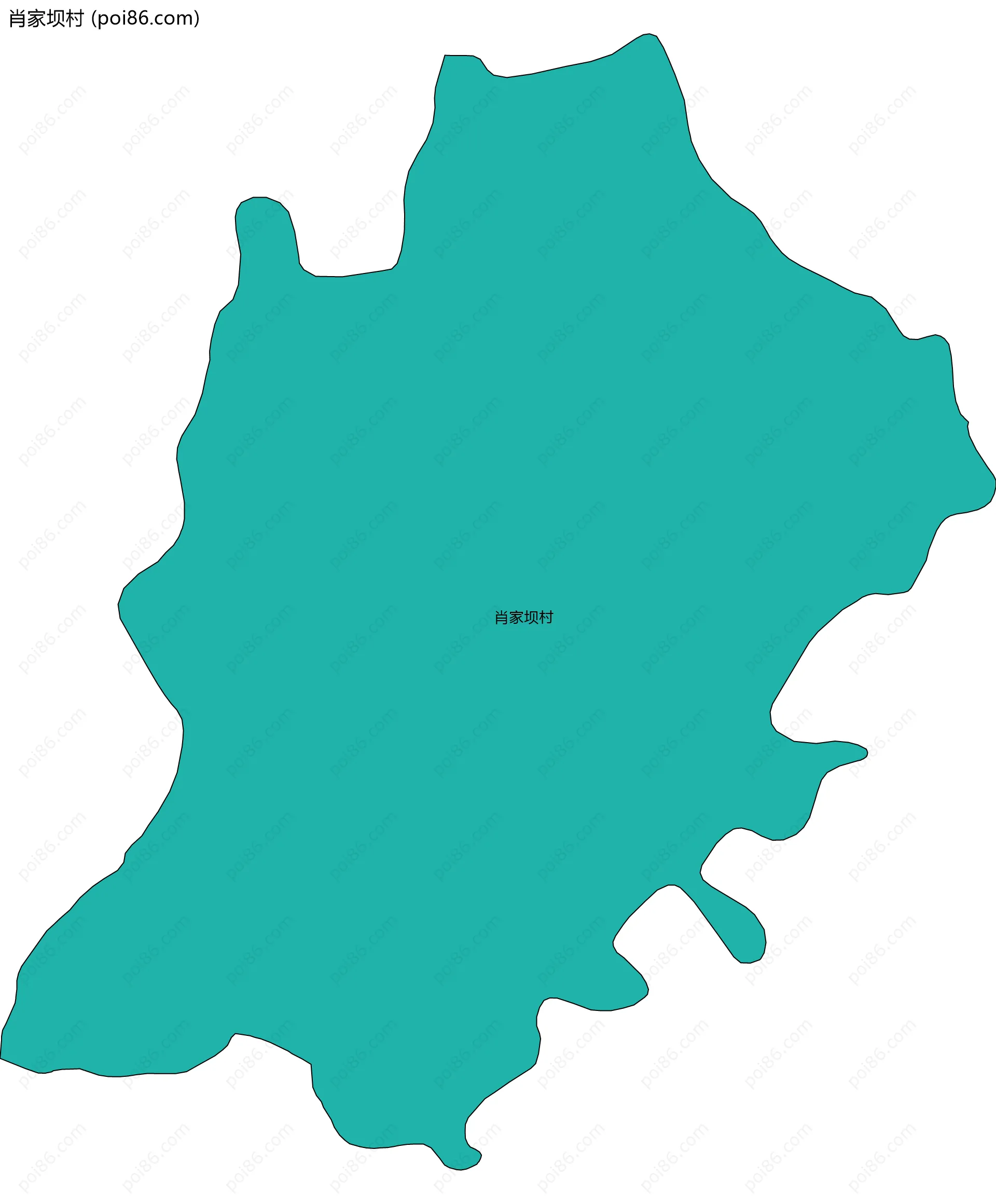 肖家坝村边界地图