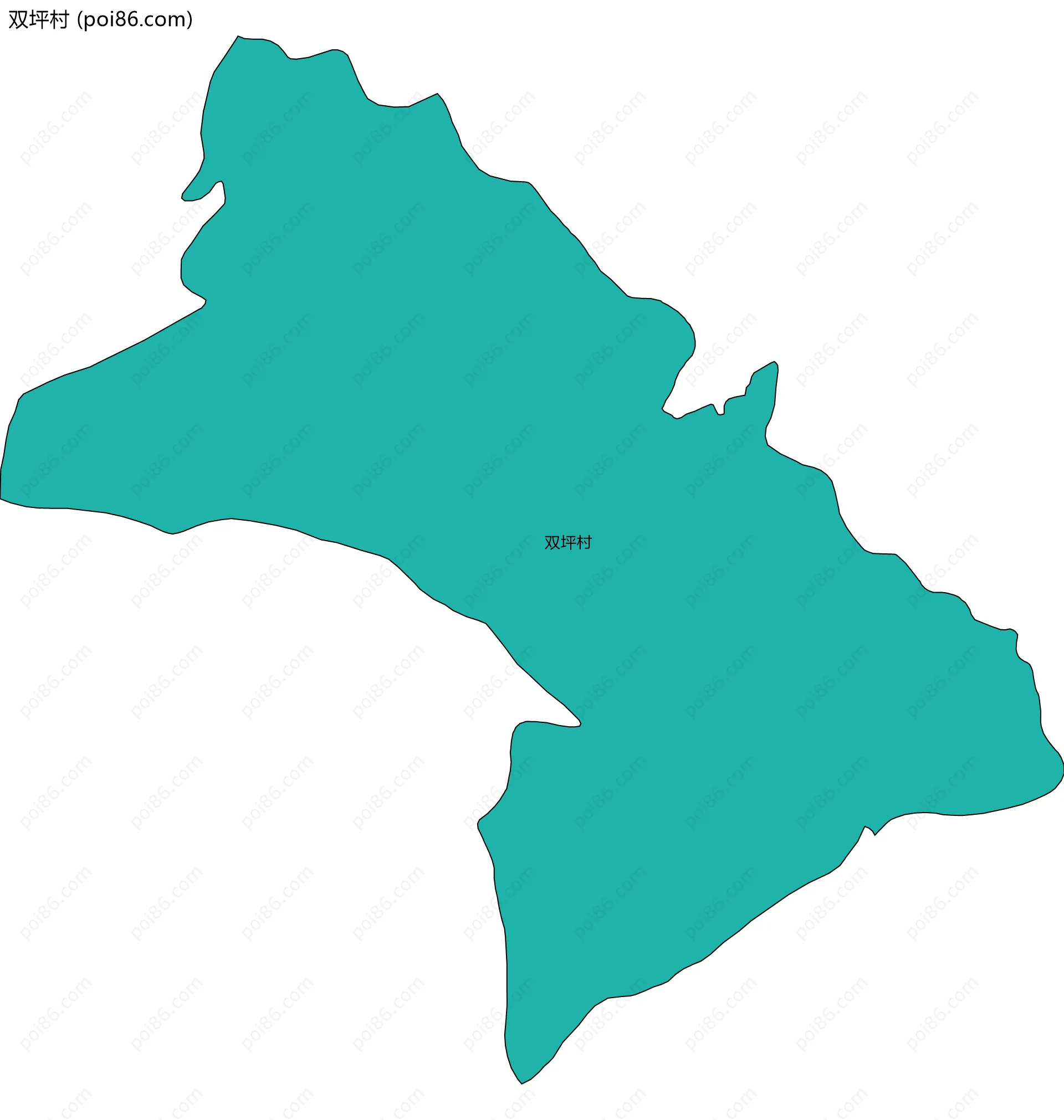 双坪村边界地图