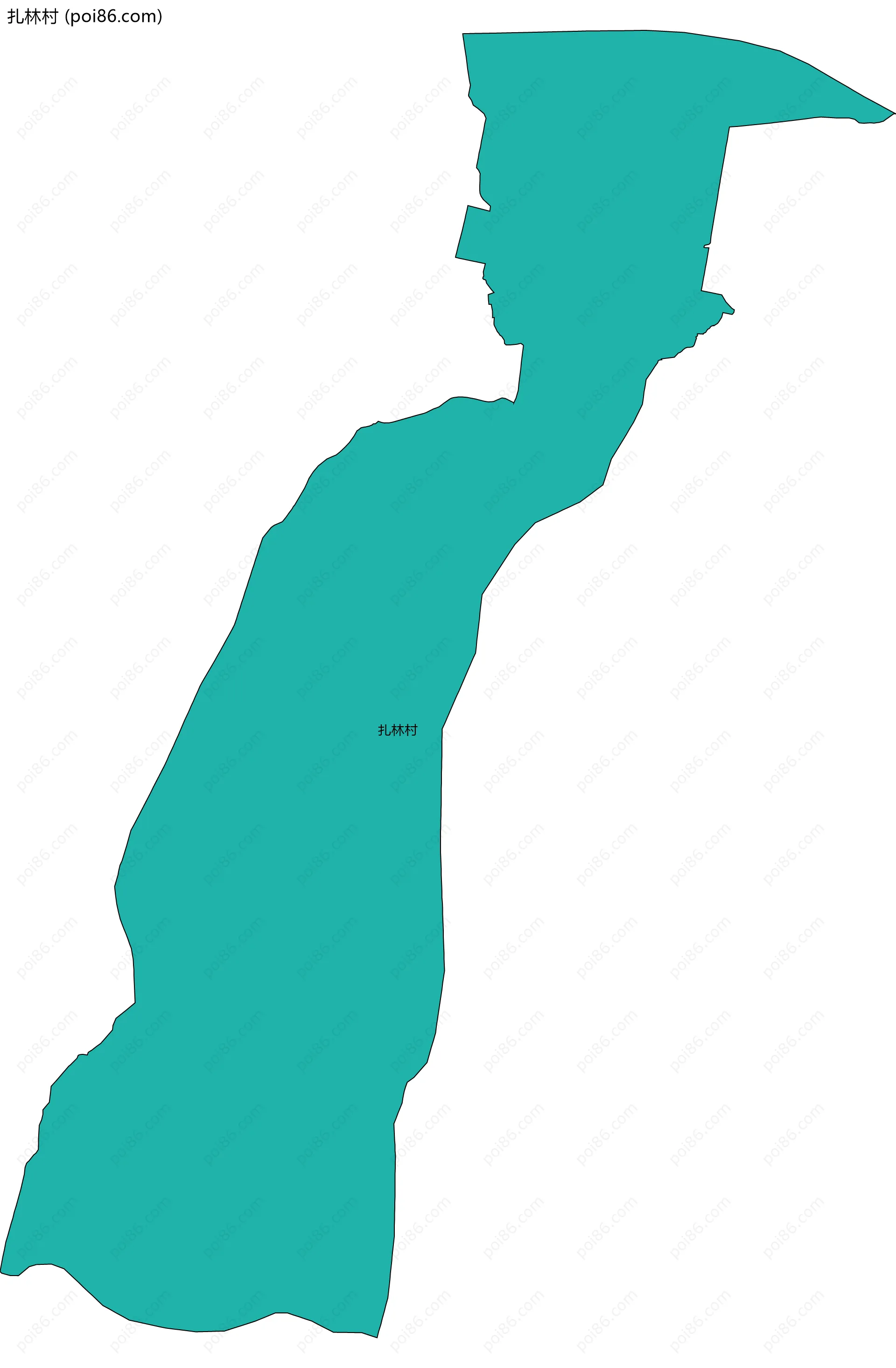 扎林村边界地图