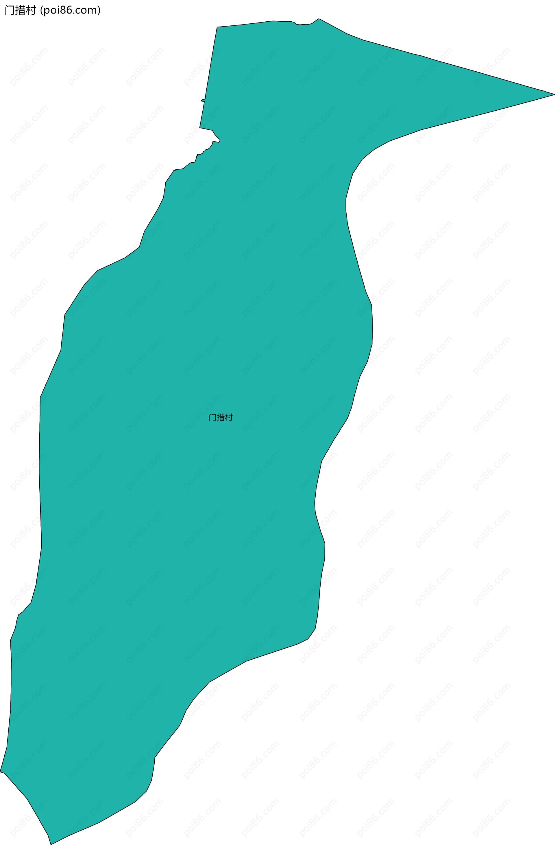门措村边界地图