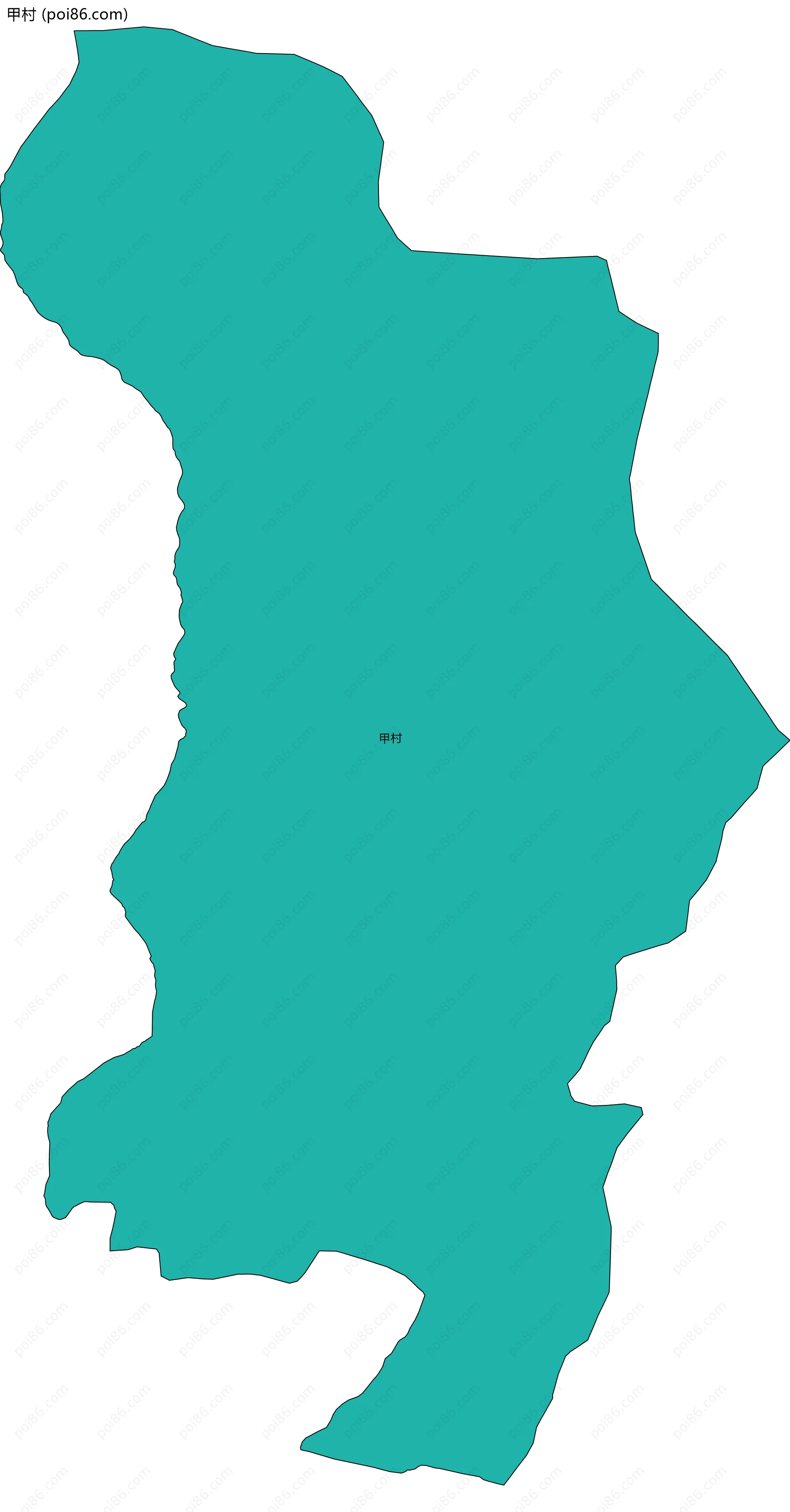 甲村边界地图