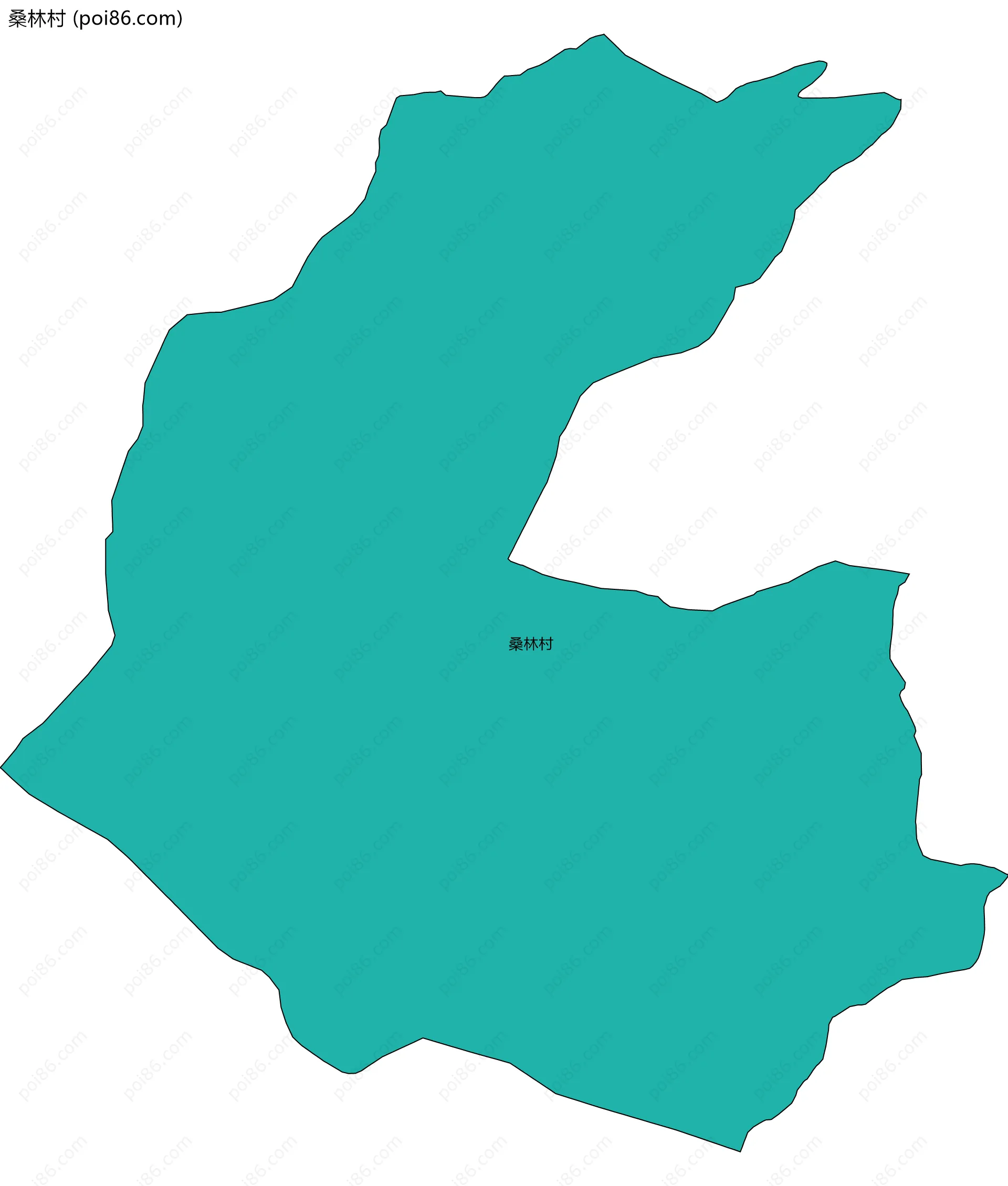 桑林村边界地图