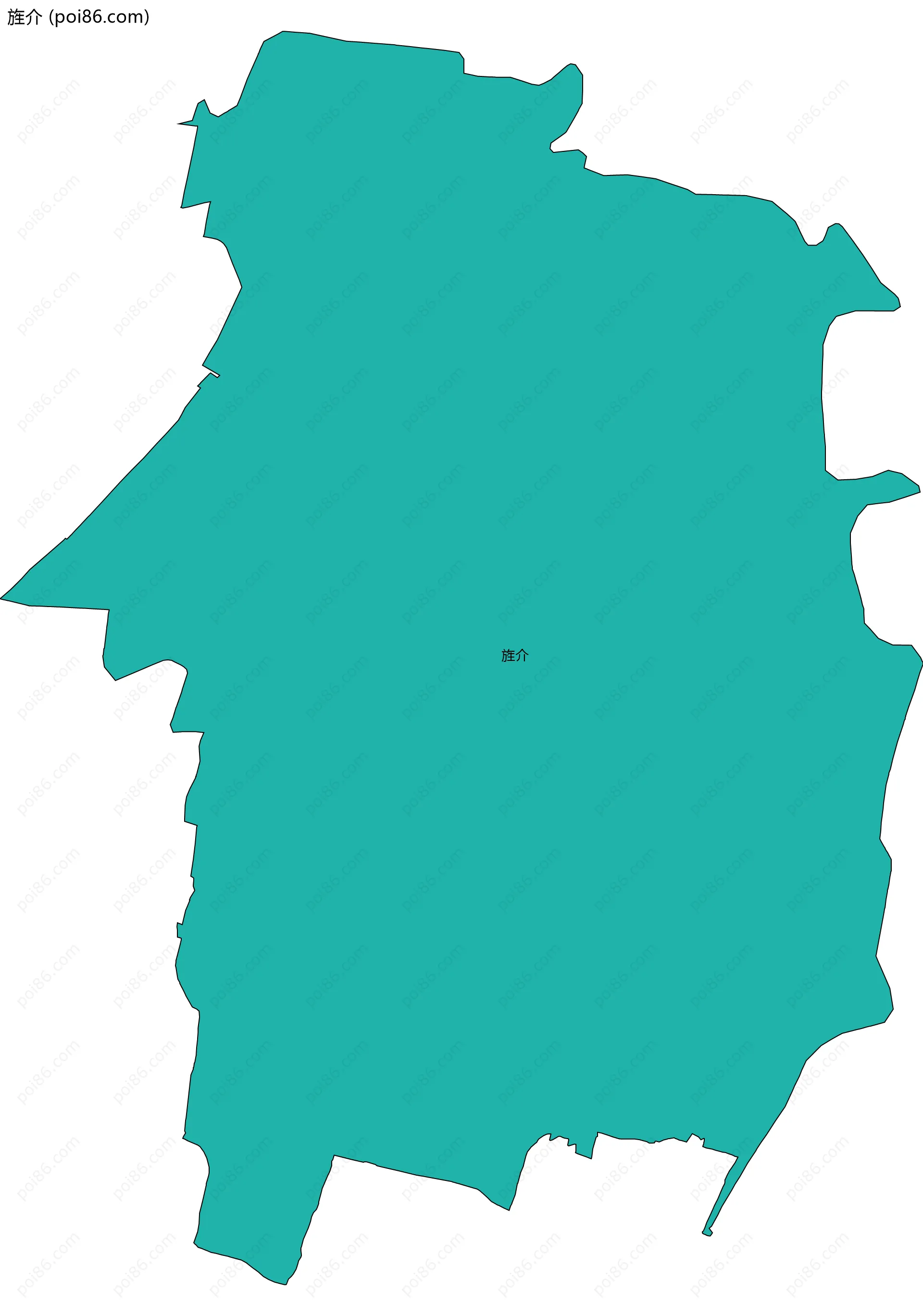 旌介边界地图