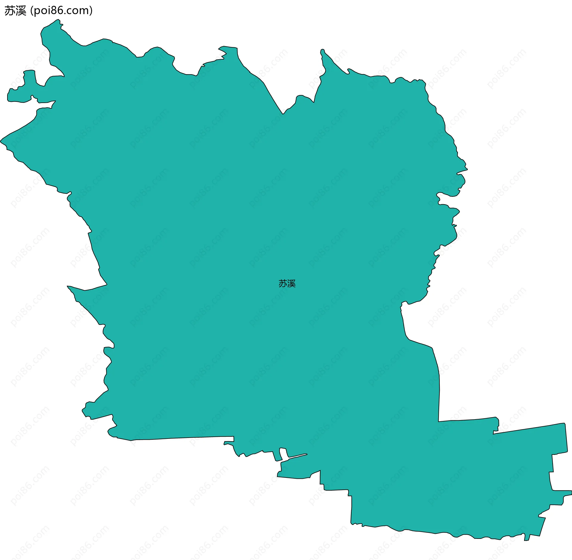 苏溪边界地图