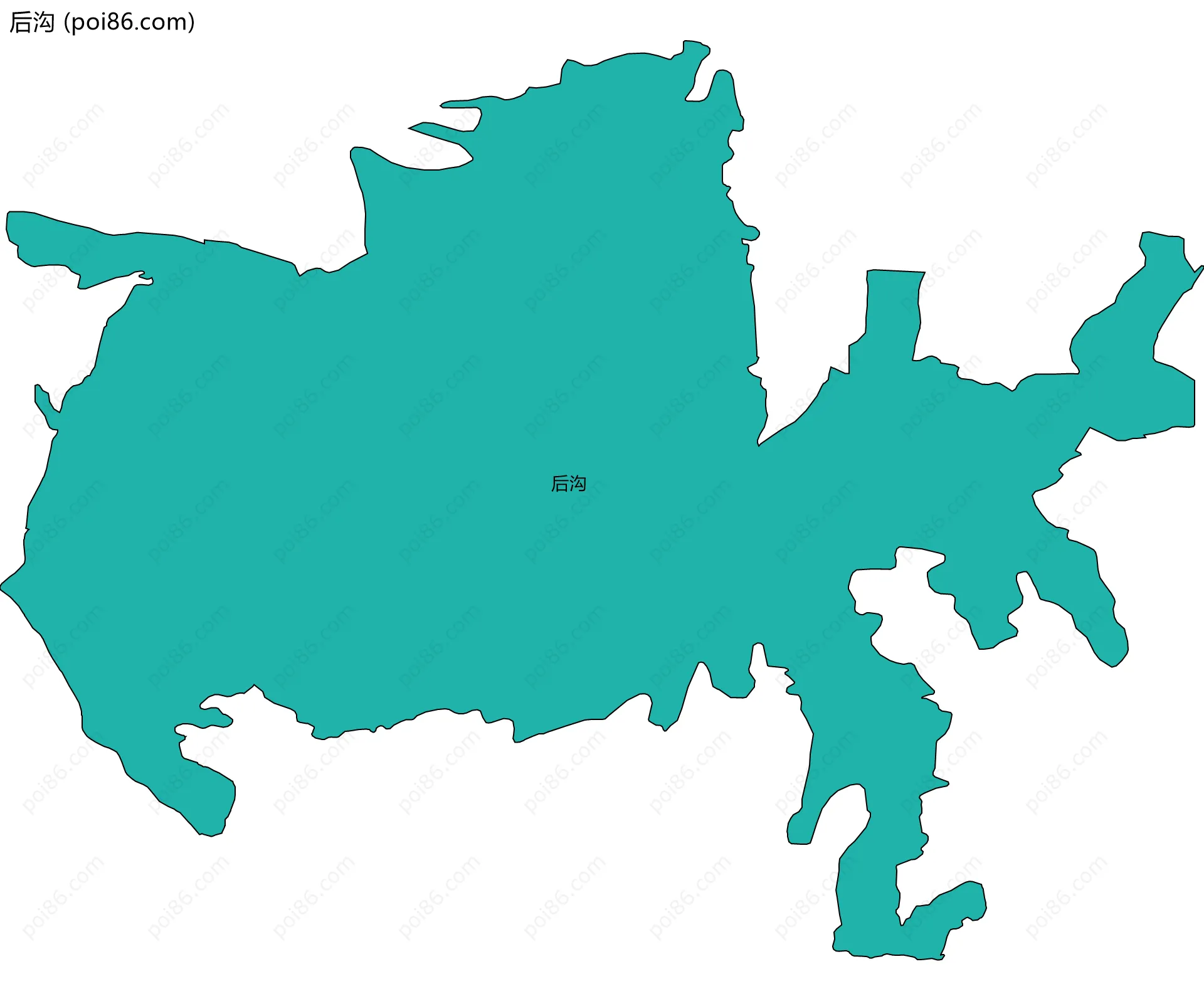 后沟边界地图