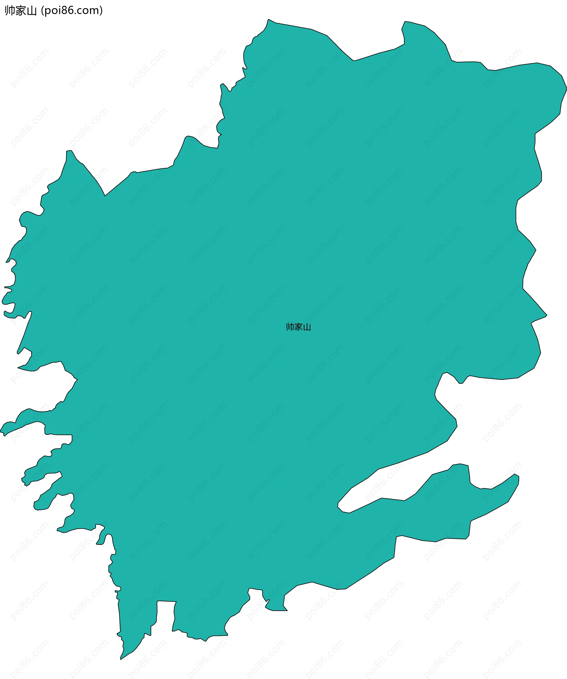 帅家山边界地图