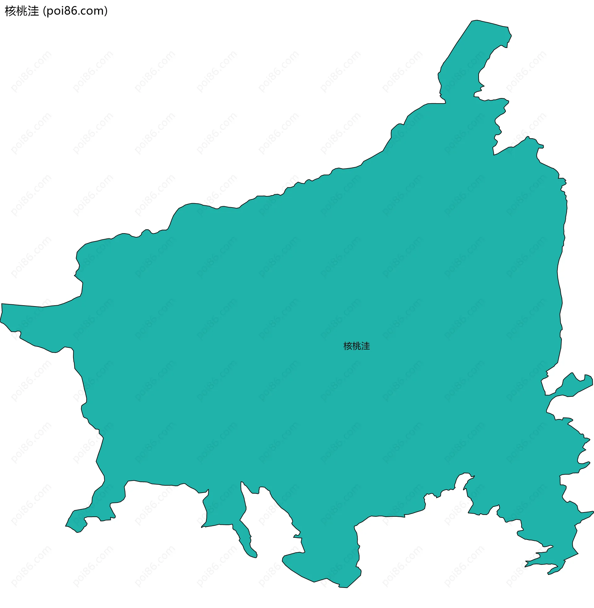 核桃洼边界地图