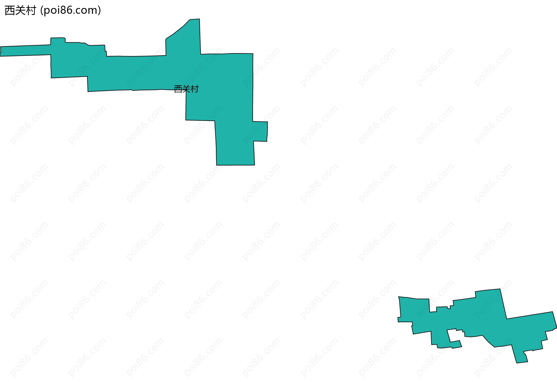 西关村边界地图