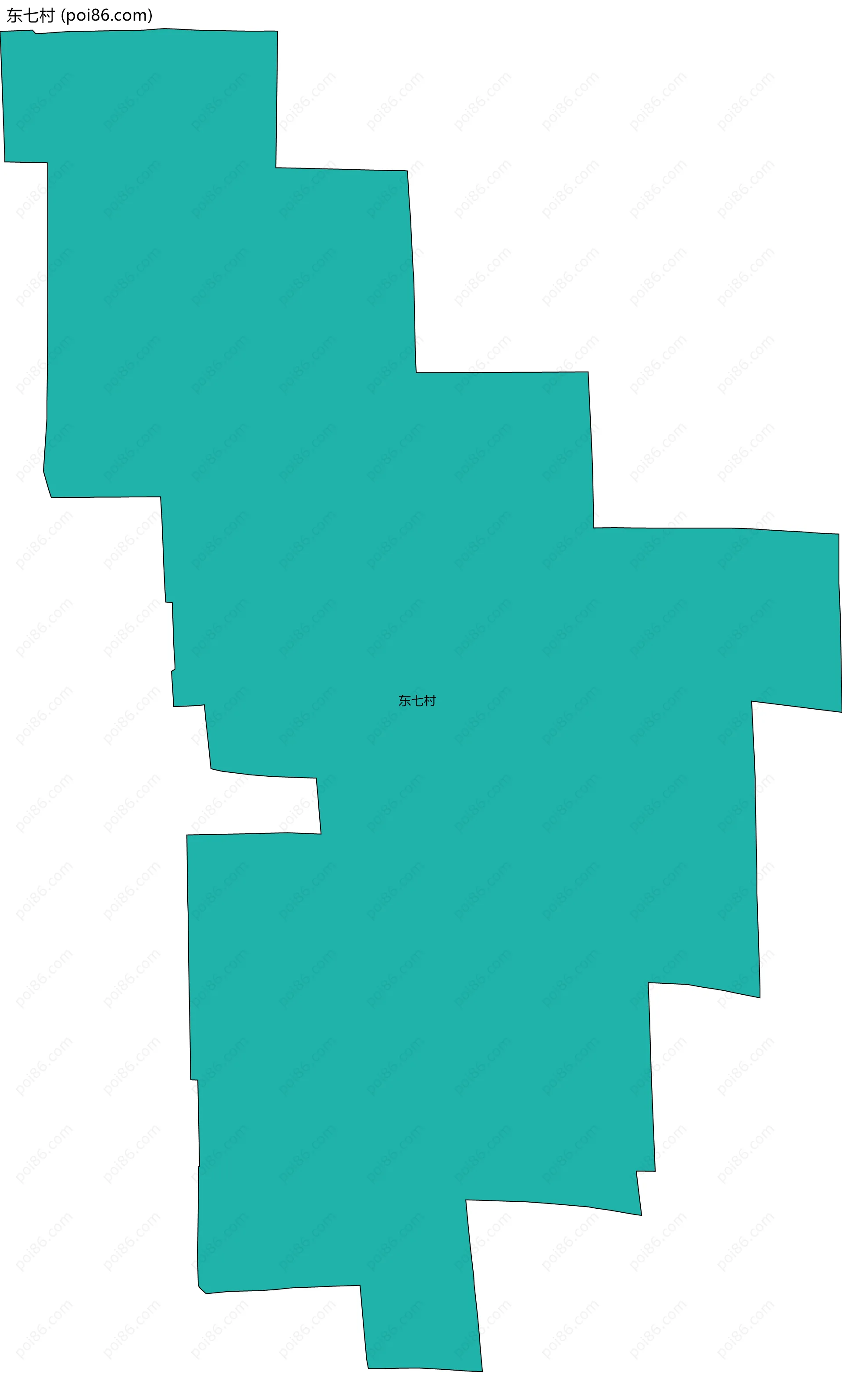 东七村边界地图