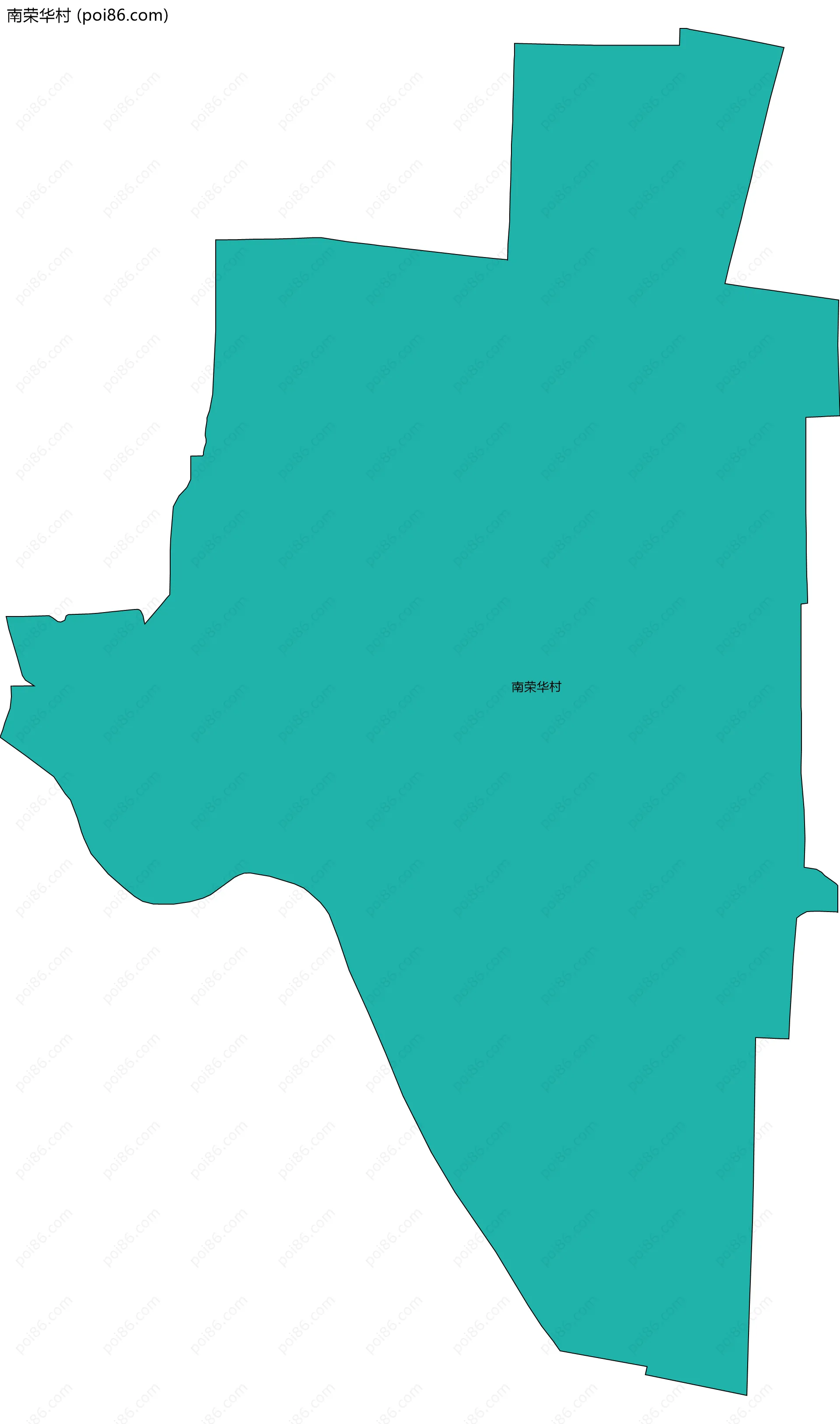 南荣华村边界地图