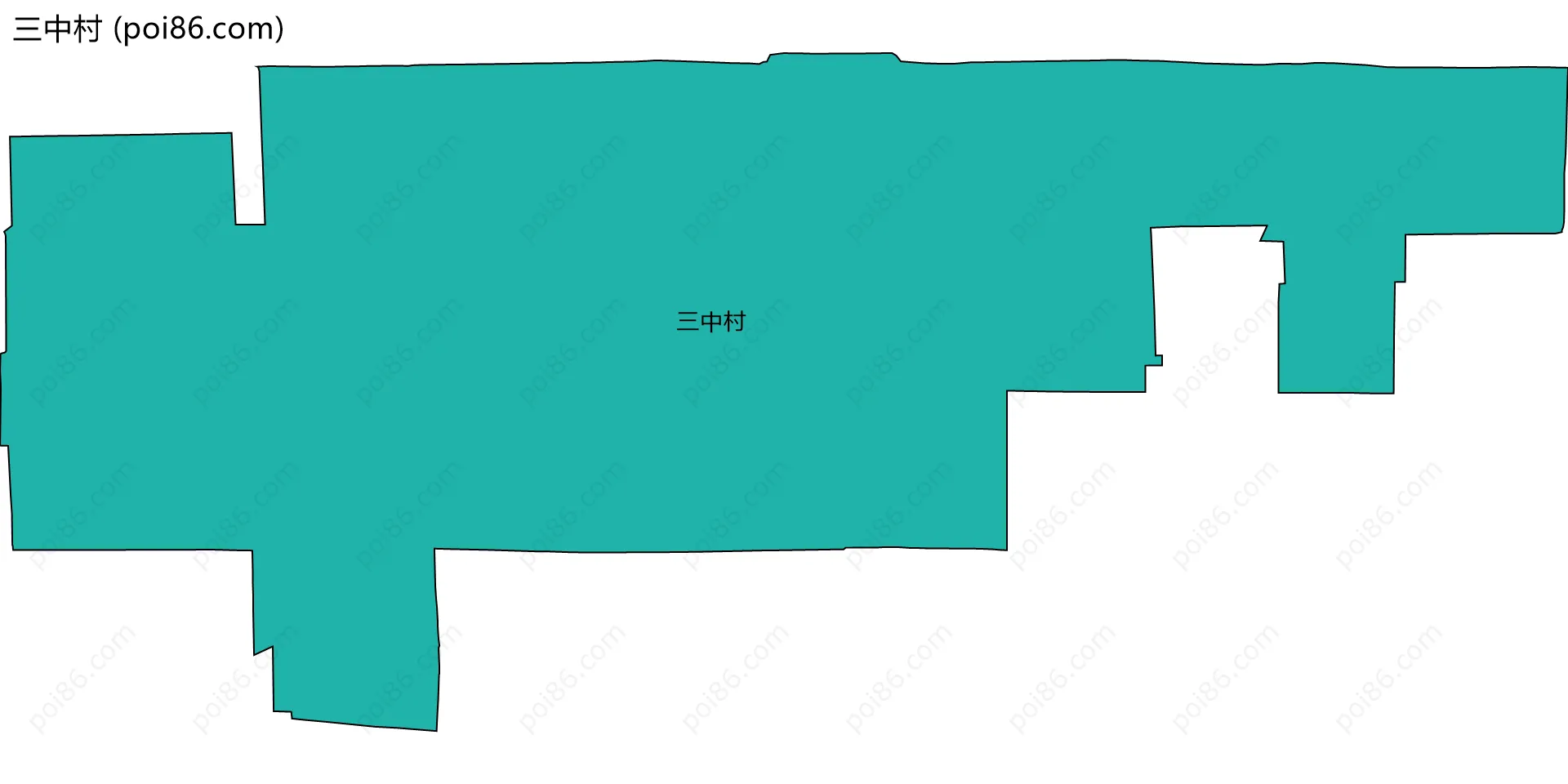 三中村边界地图