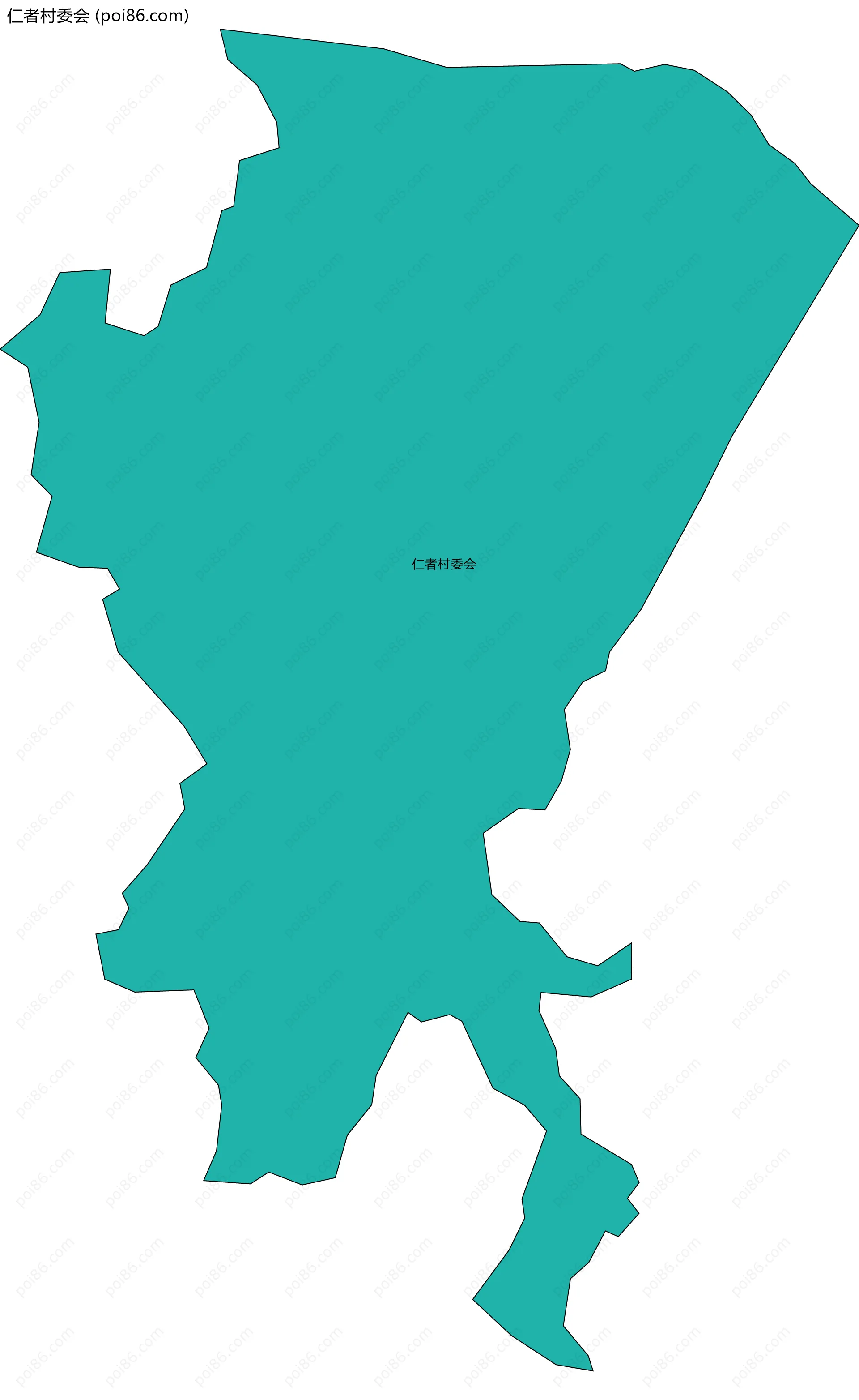 仁者村委会边界地图