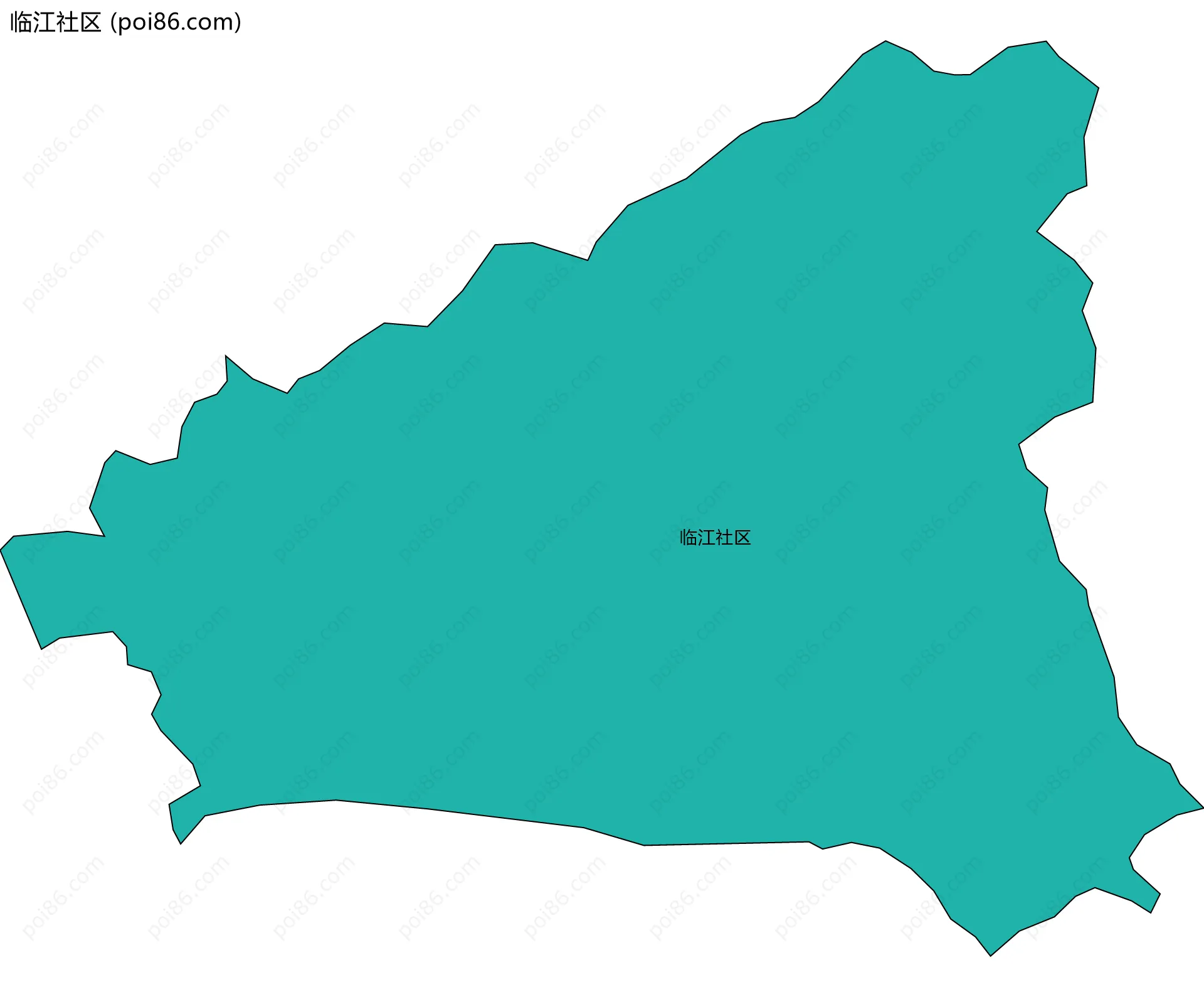 临江社区边界地图