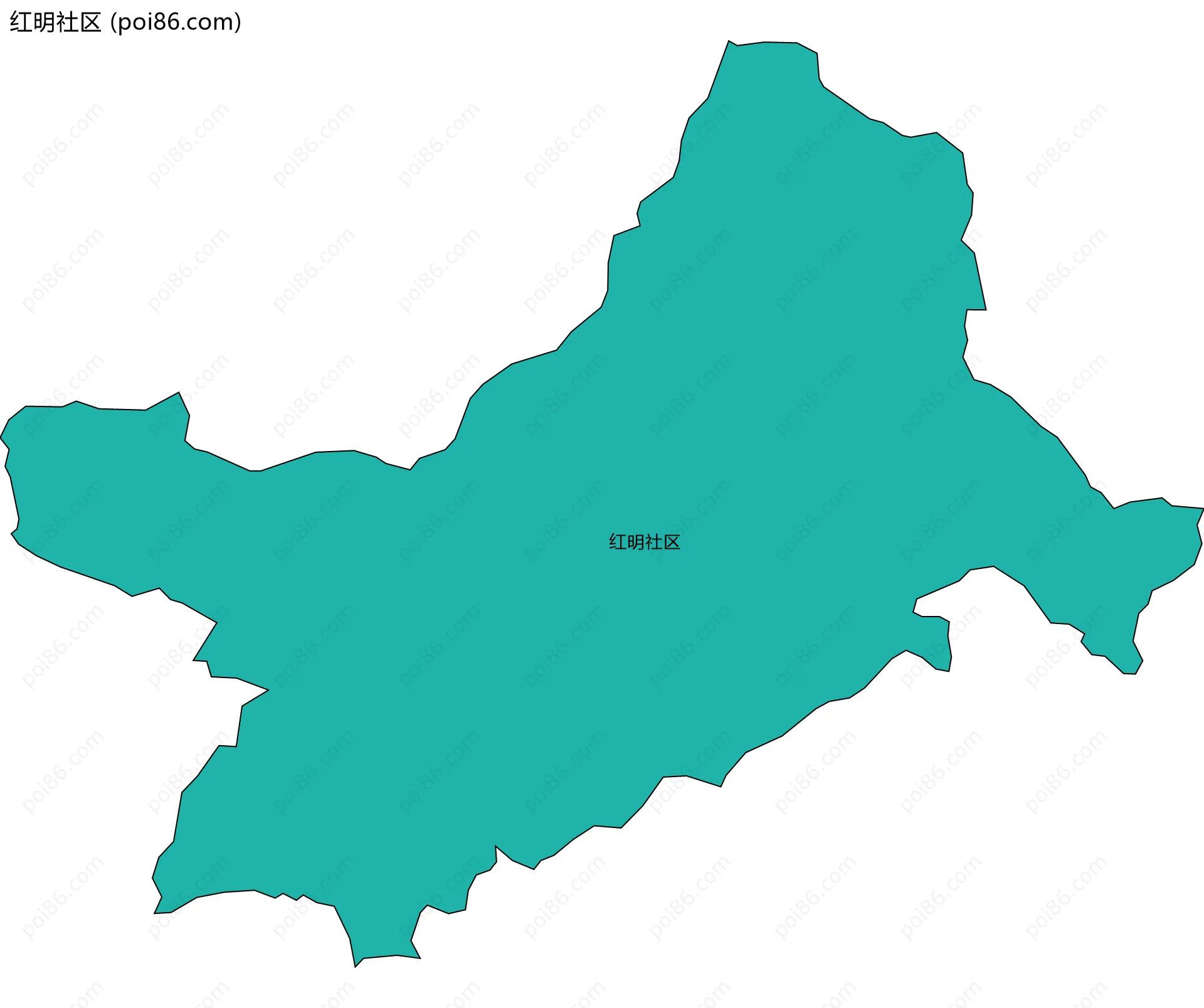 红明社区边界地图