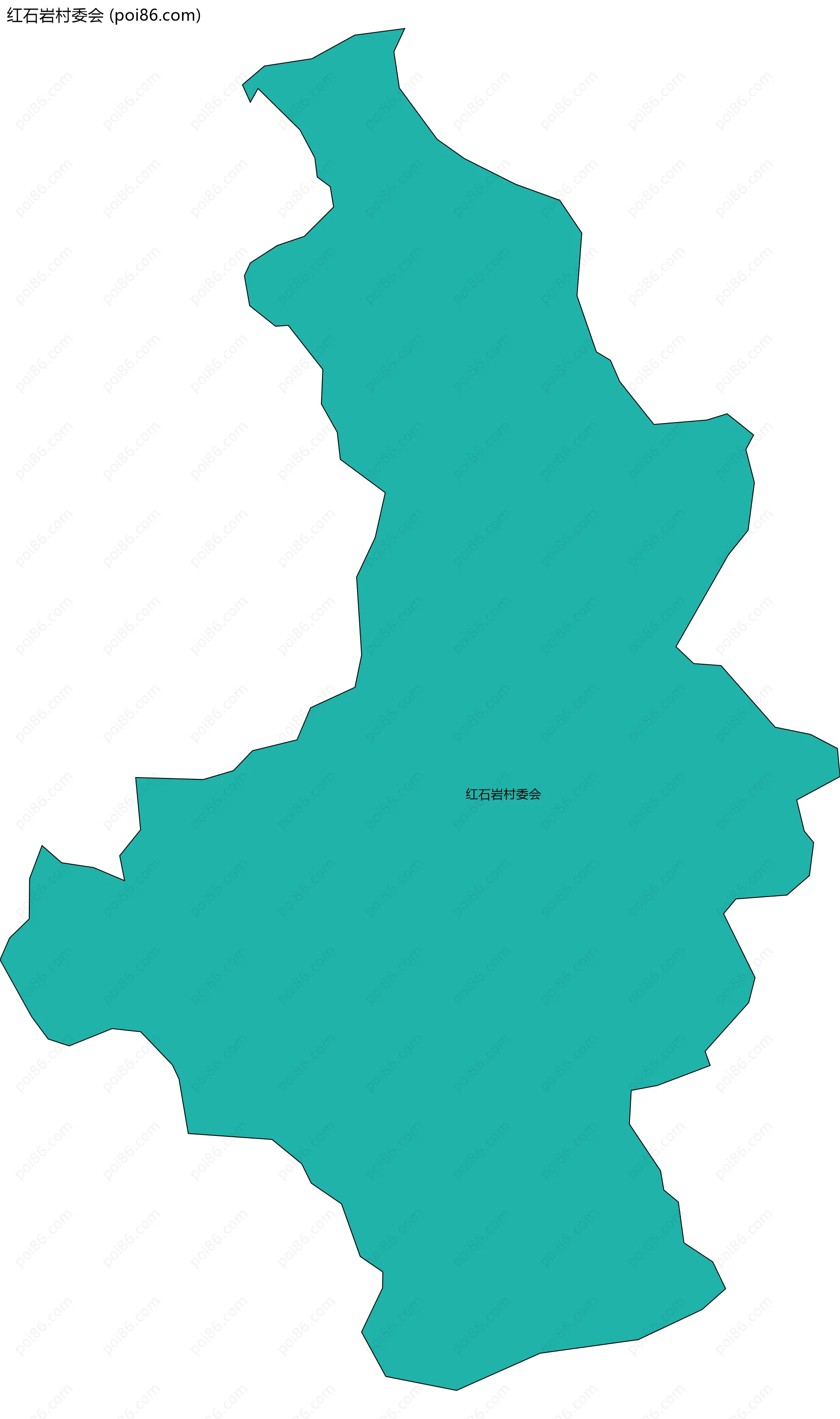 红石岩村委会边界地图