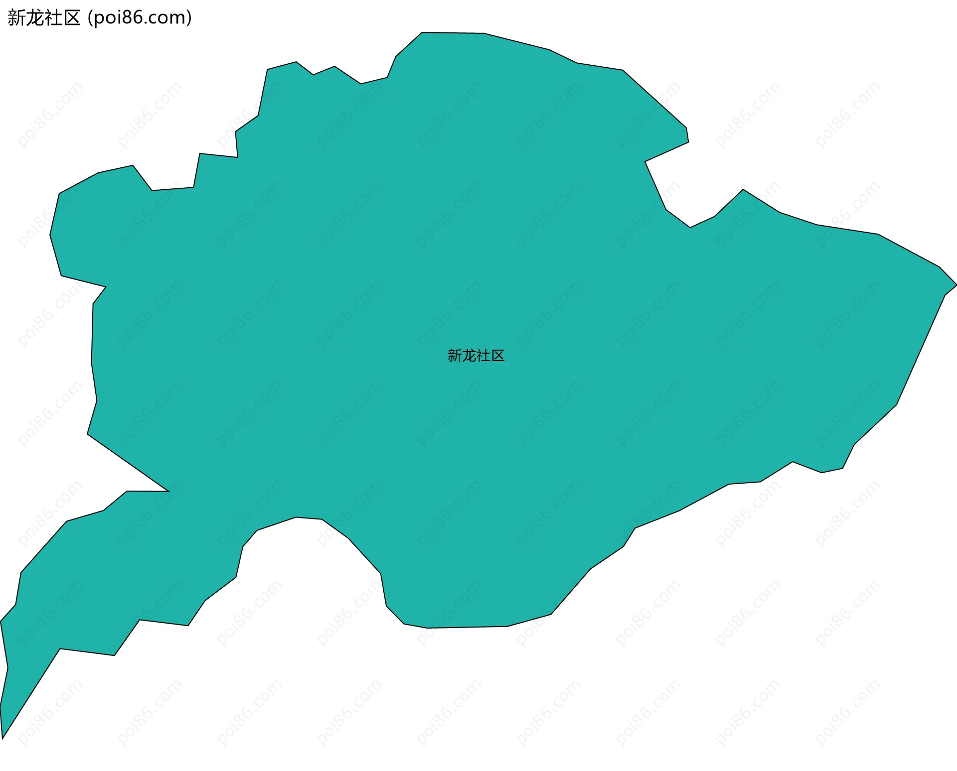 新龙社区边界地图