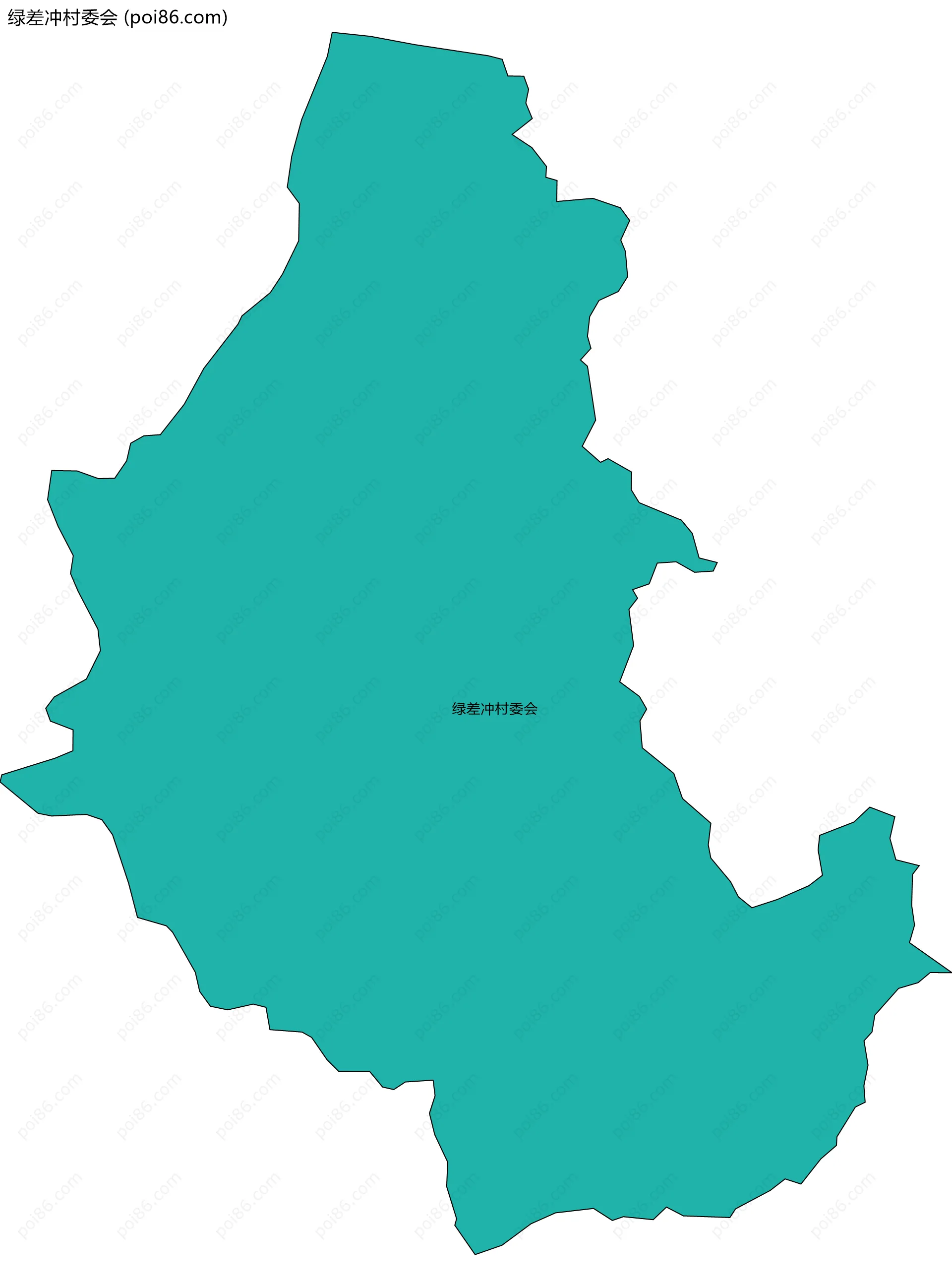 绿差冲村委会边界地图