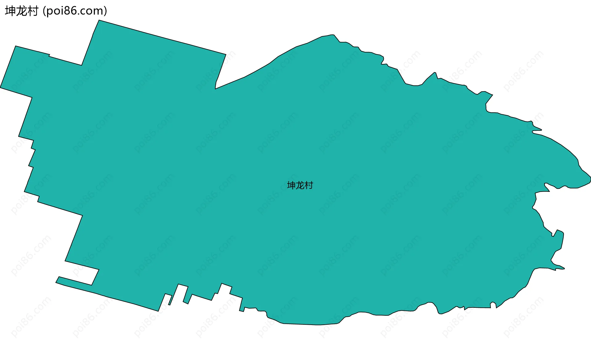坤龙村边界地图