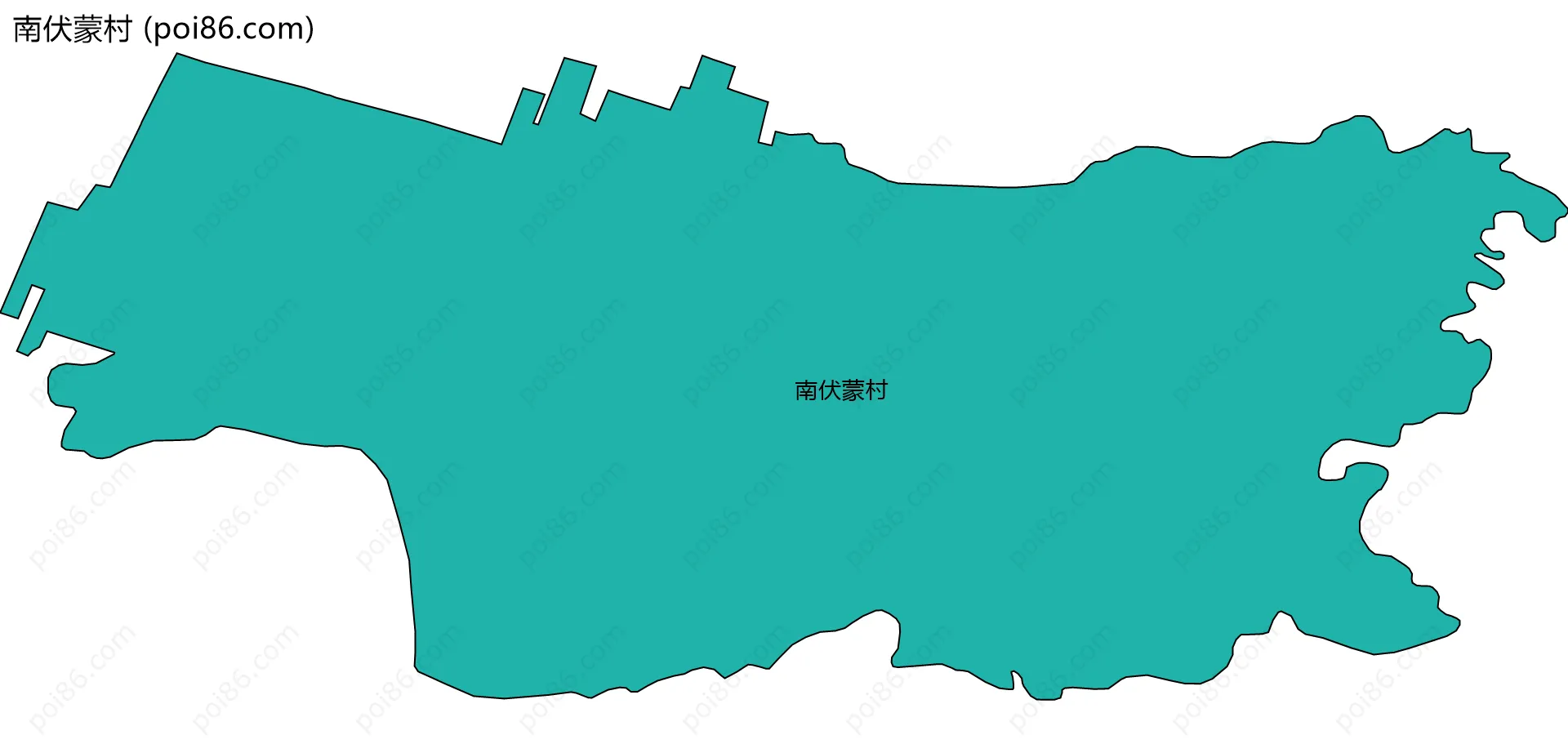 南伏蒙村边界地图