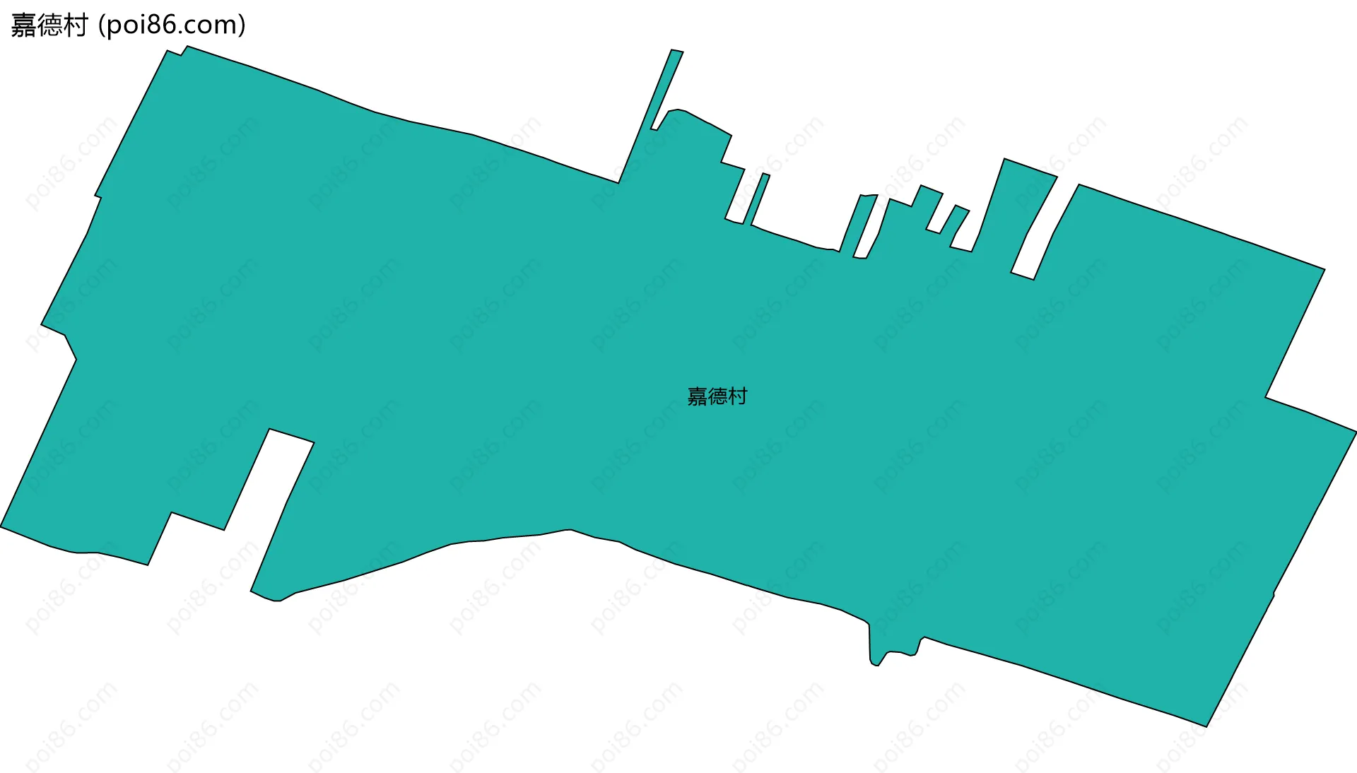 嘉德村边界地图