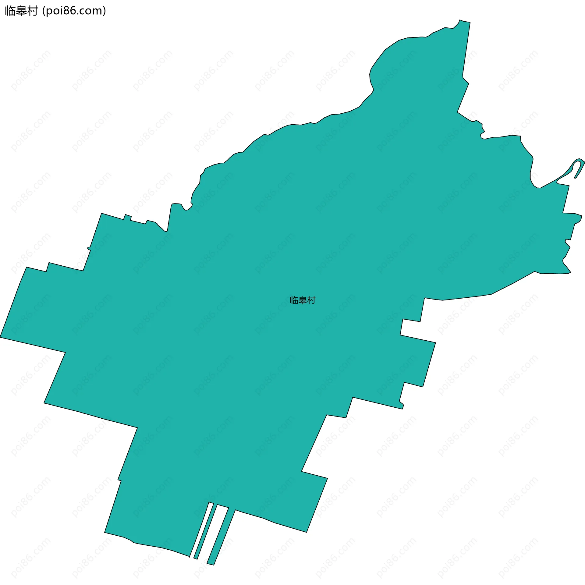 临皋村边界地图