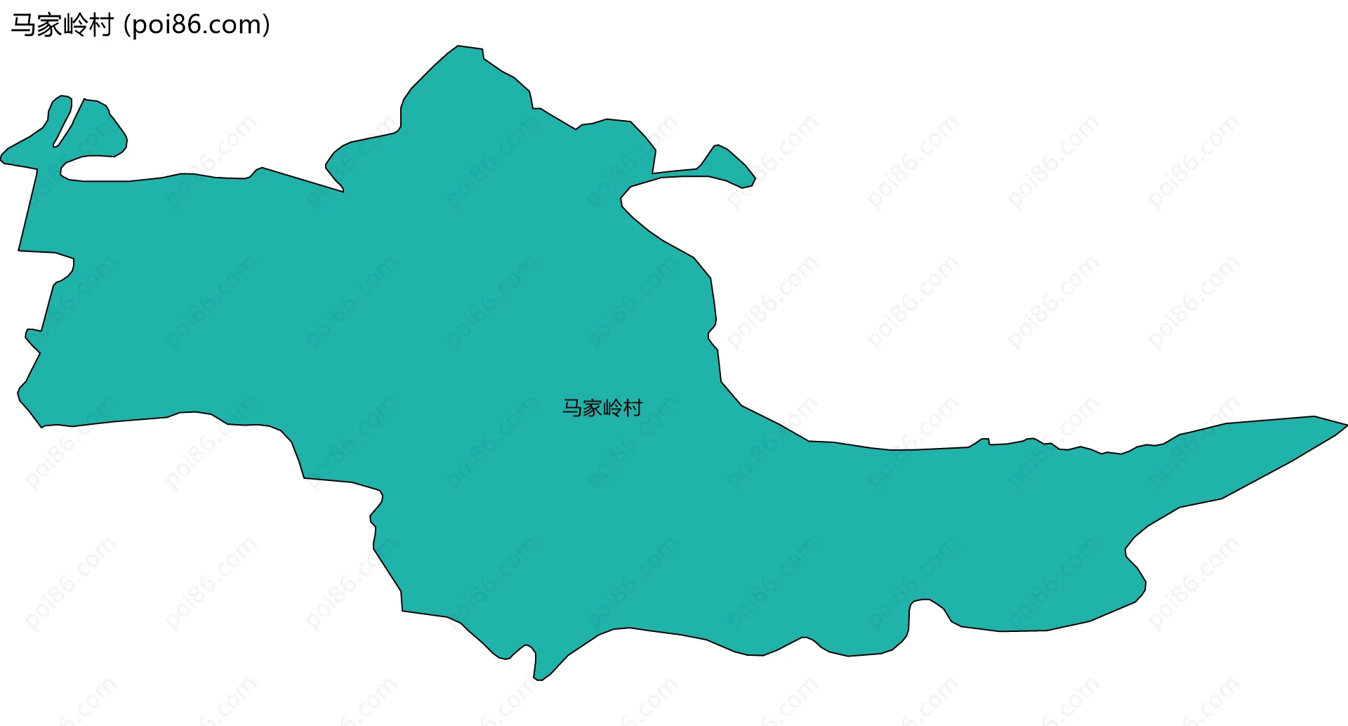 马家岭村边界地图