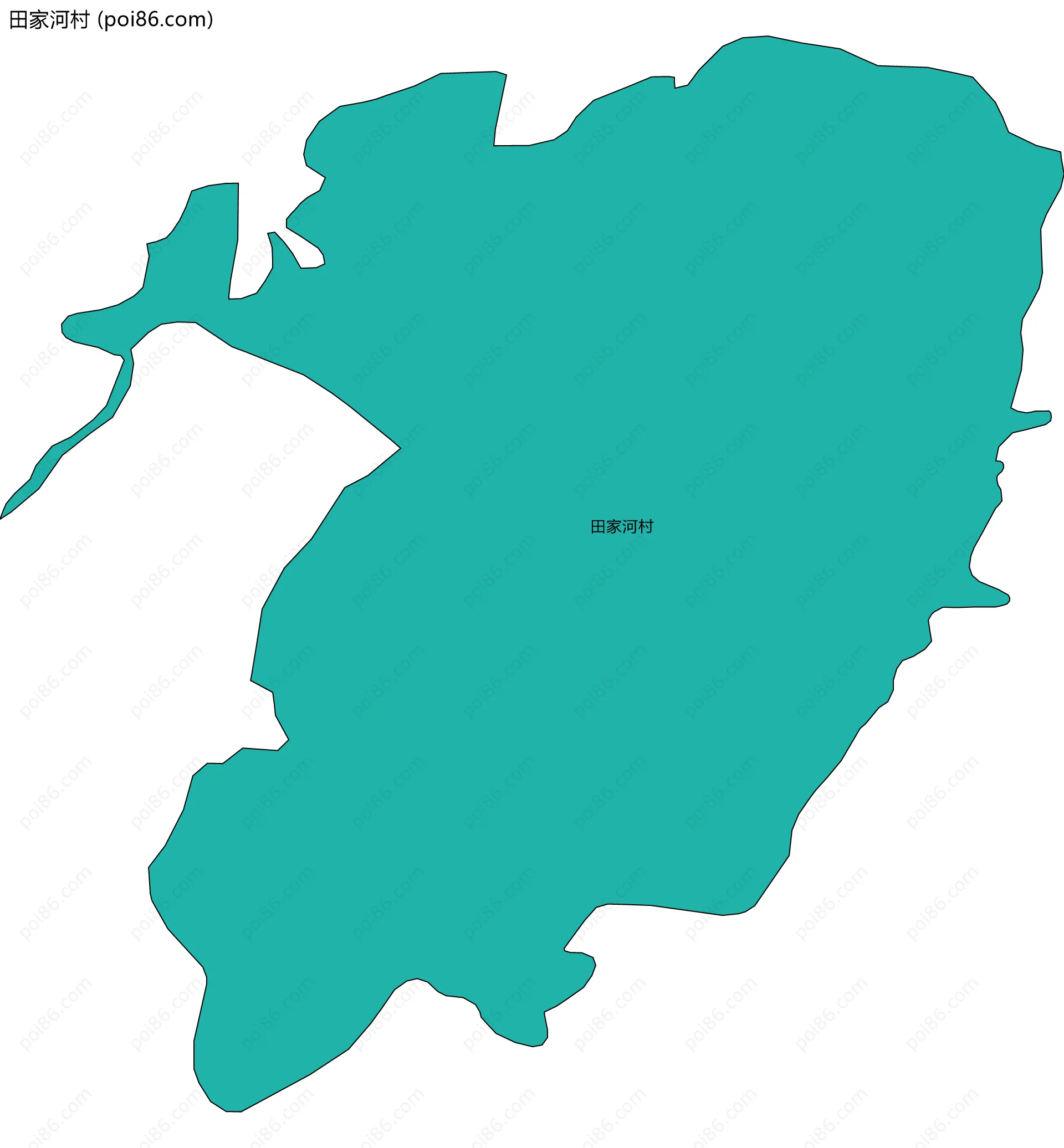田家河村边界地图