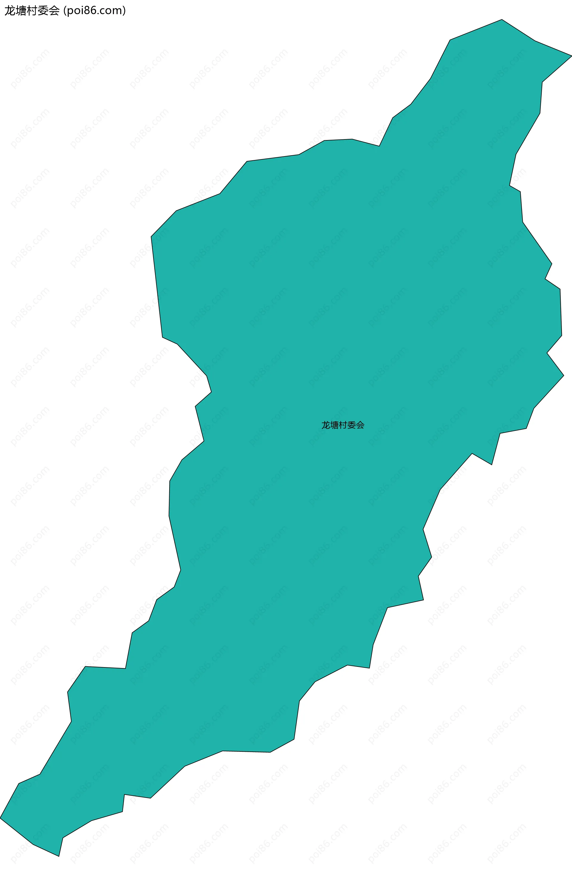 龙塘村委会边界地图