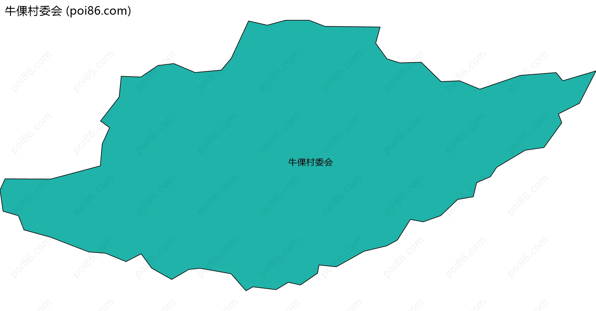 牛倮村委会边界地图