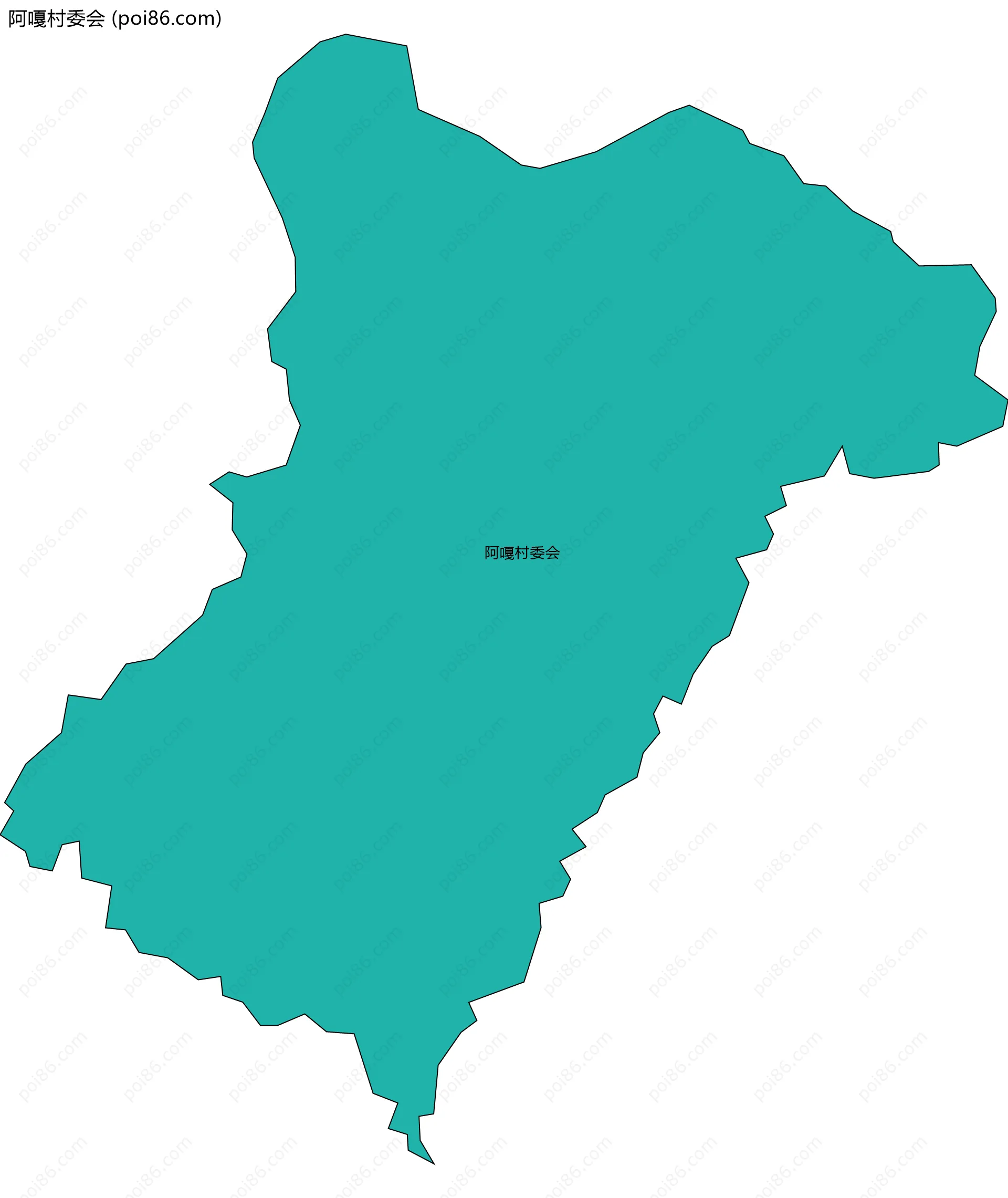 阿嘎村委会边界地图