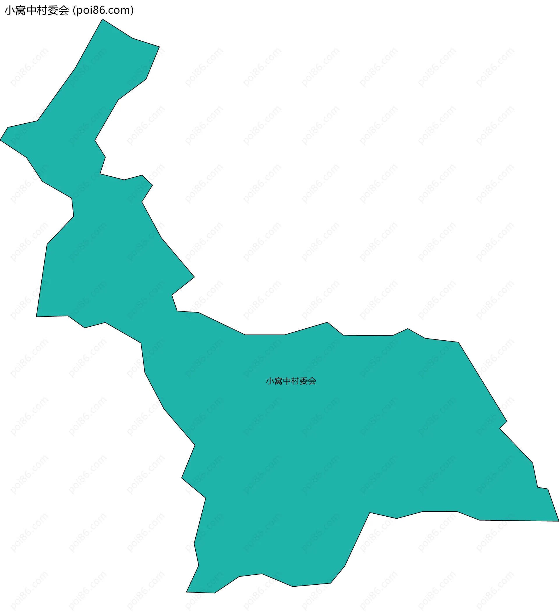 小窝中村委会边界地图