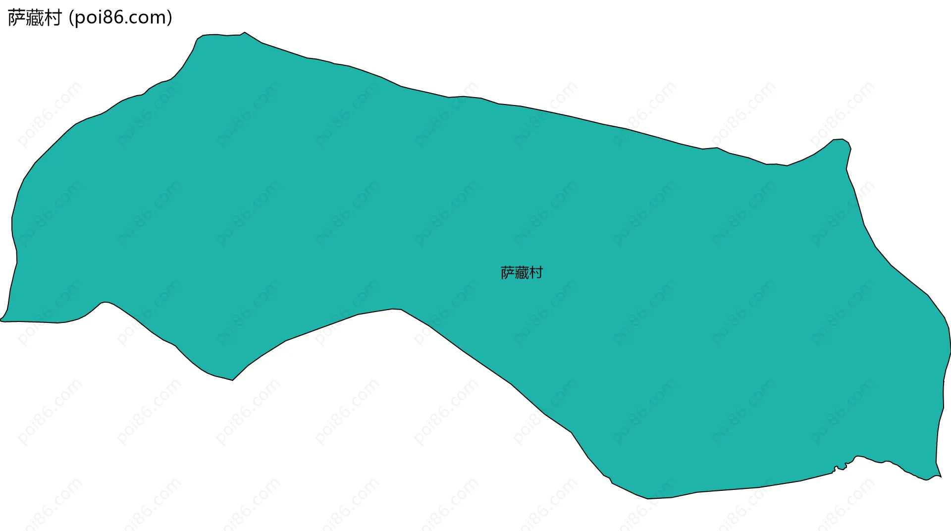 萨藏村边界地图