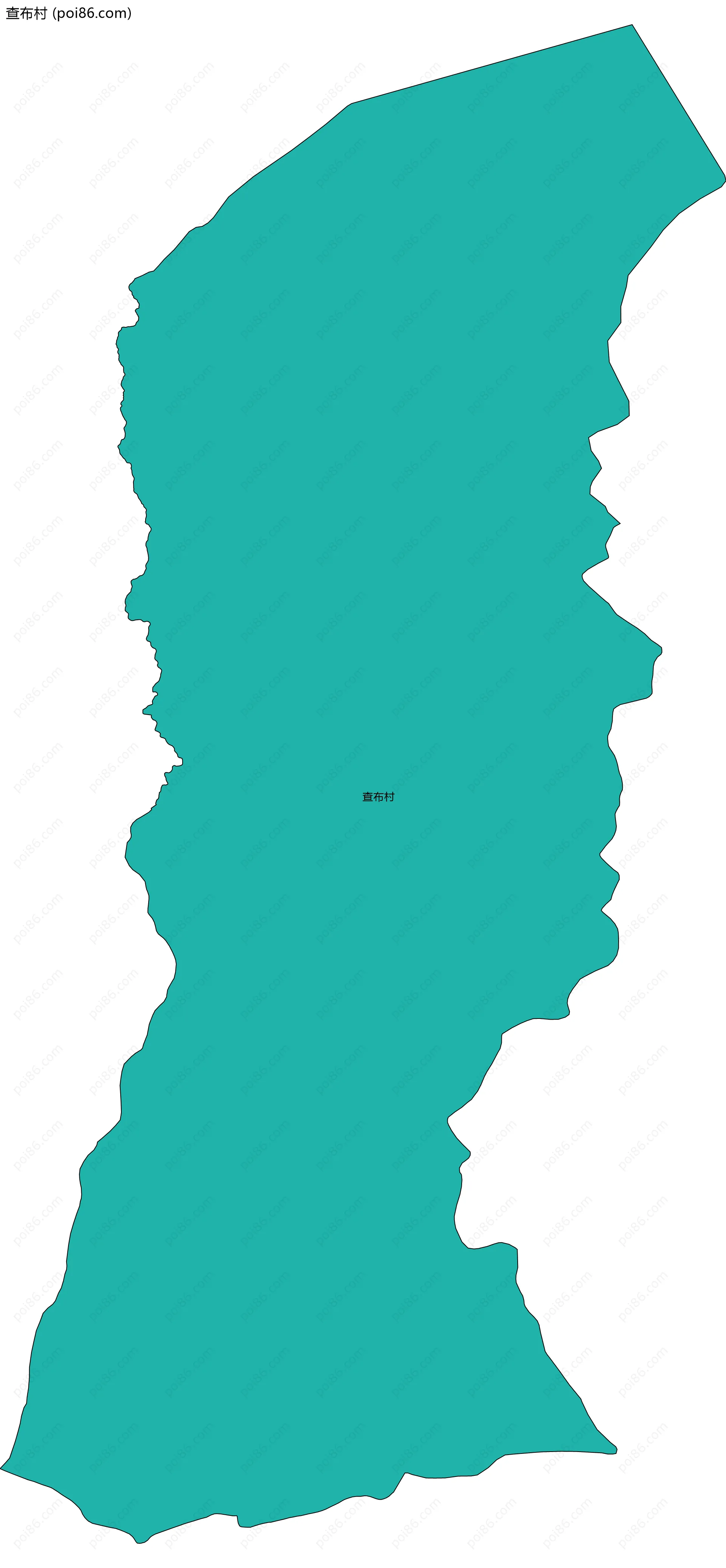 查布村边界地图