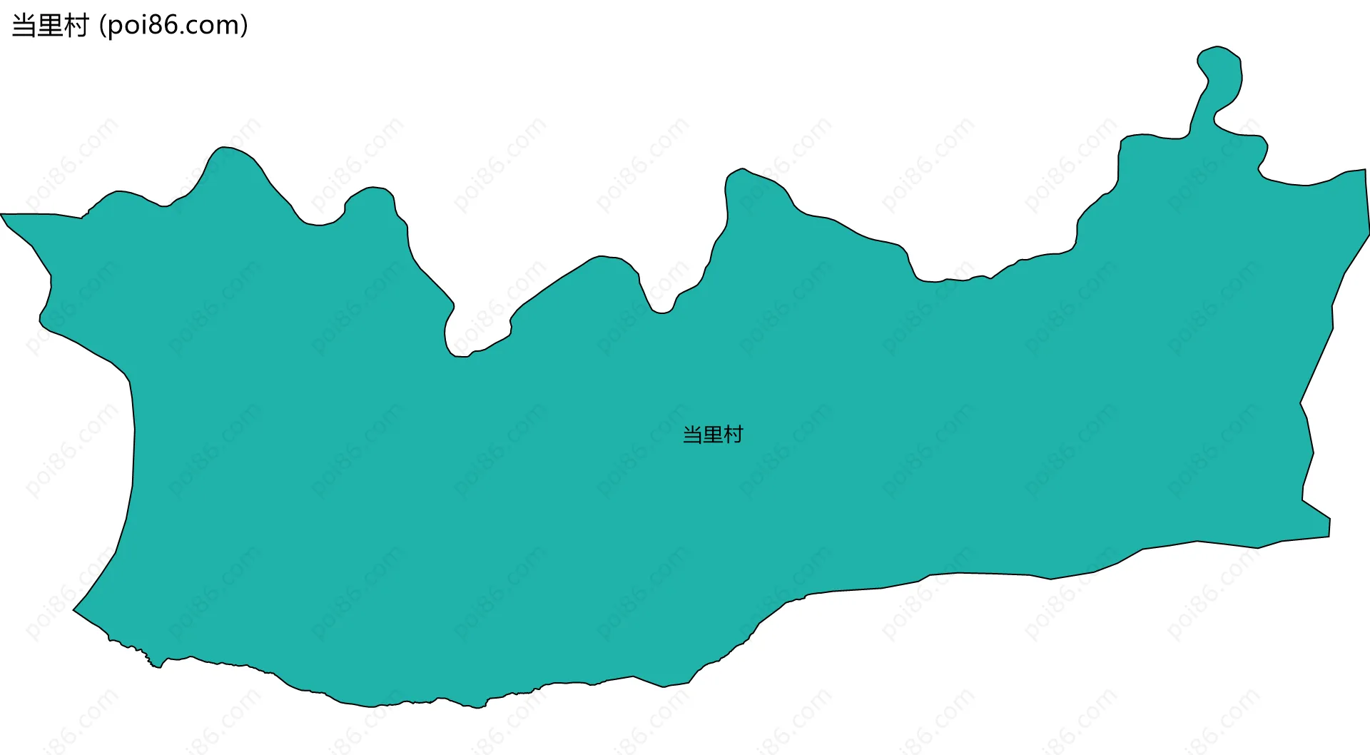 当里村边界地图