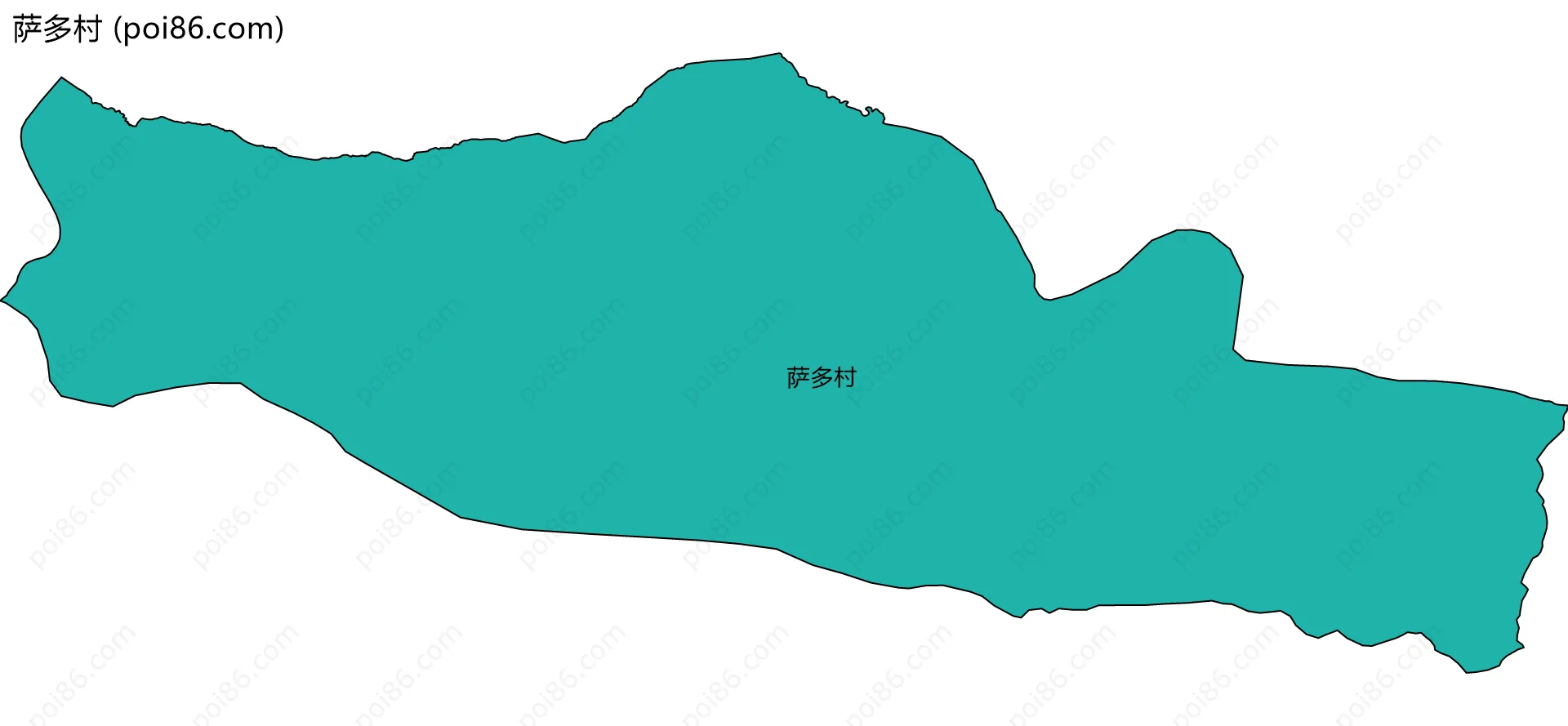 萨多村边界地图