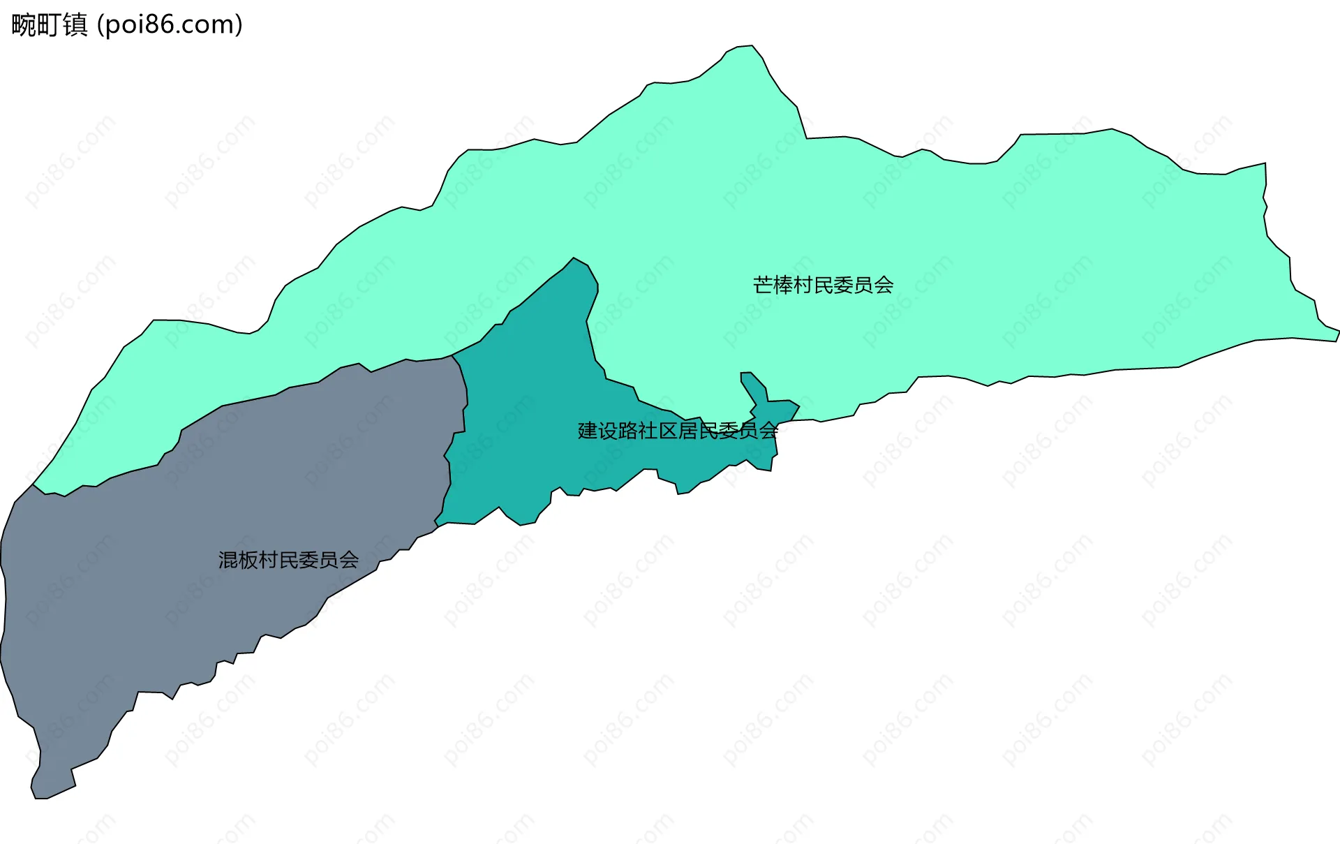 畹町镇边界地图(五级行政区划)