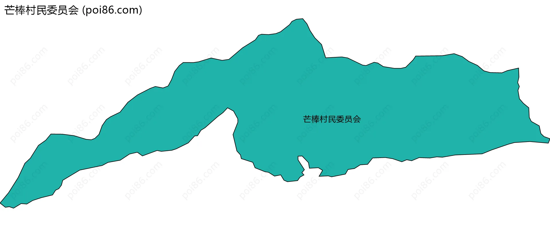 芒棒村民委员会边界地图
