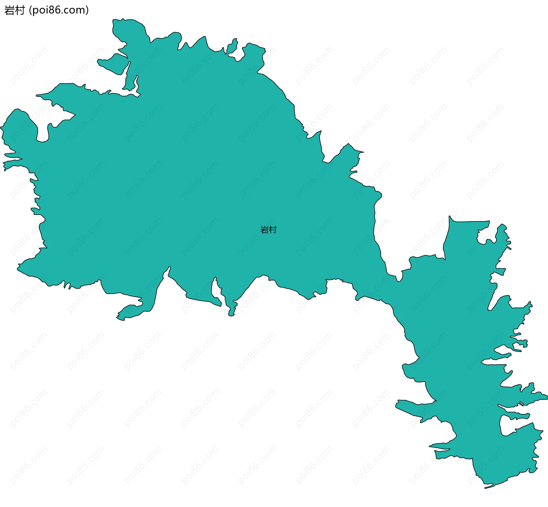 岩村边界地图