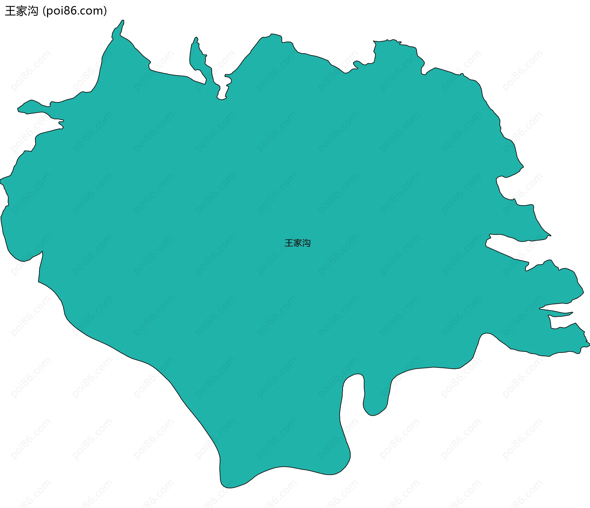 王家沟边界地图