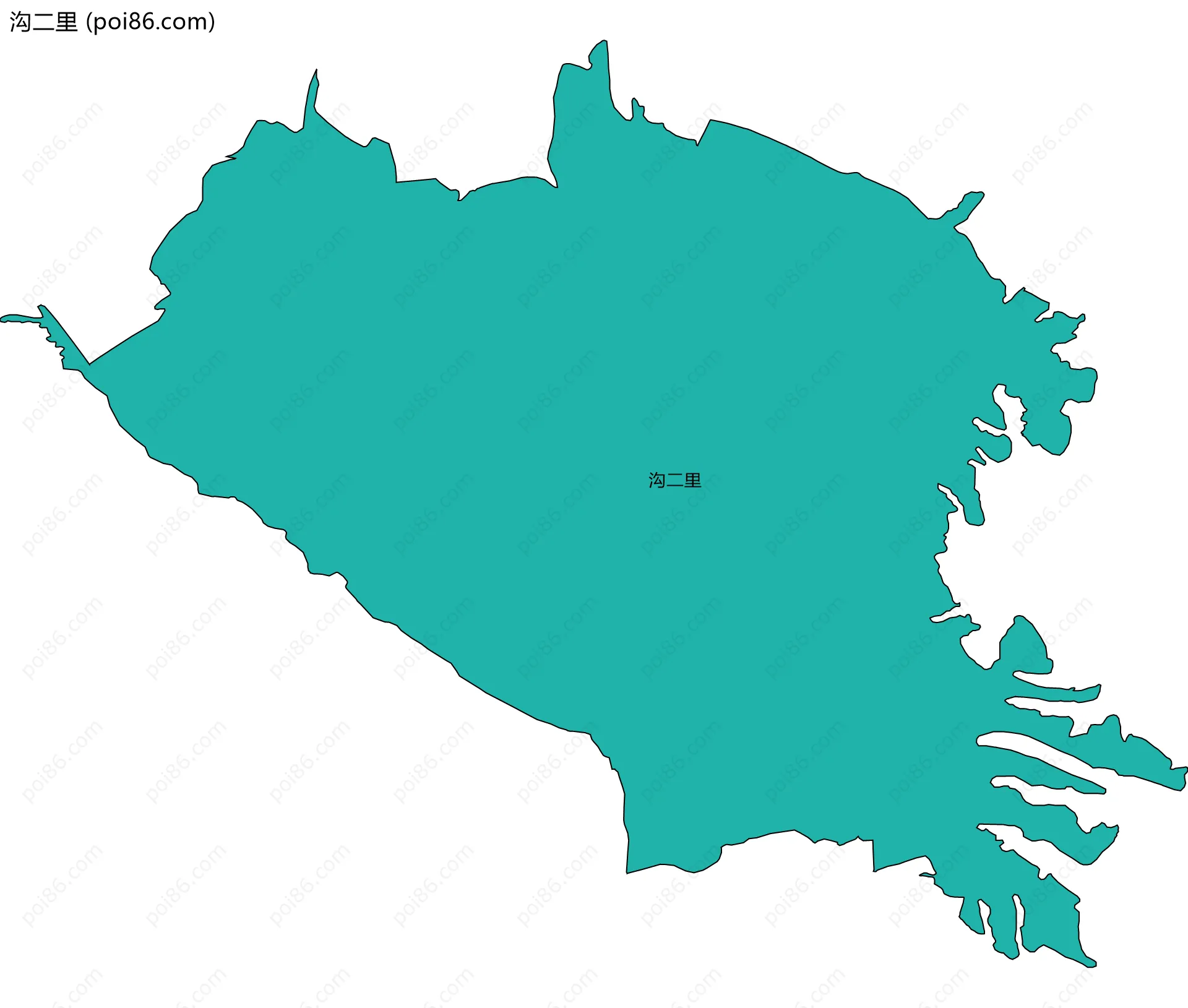 沟二里边界地图