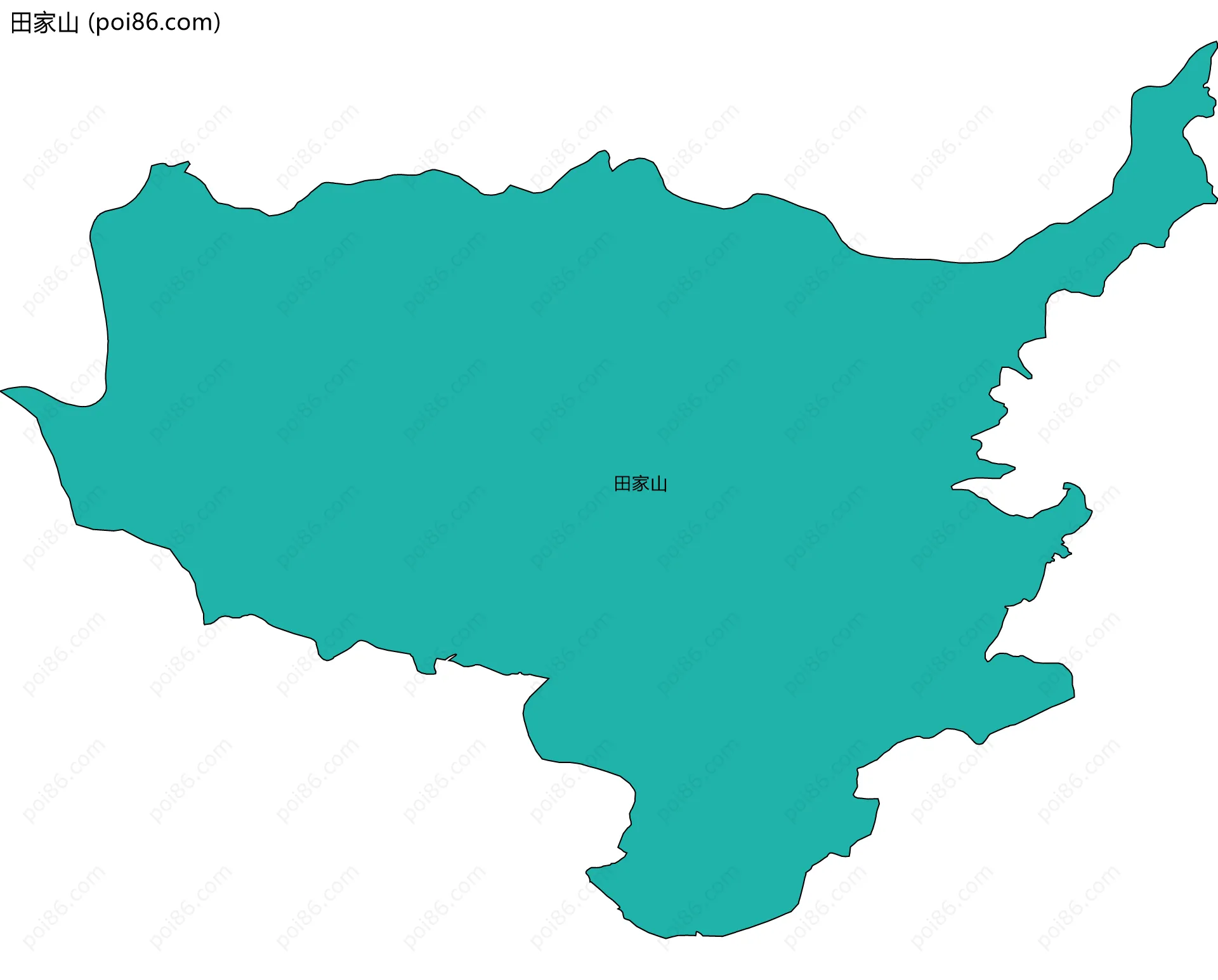 田家山边界地图