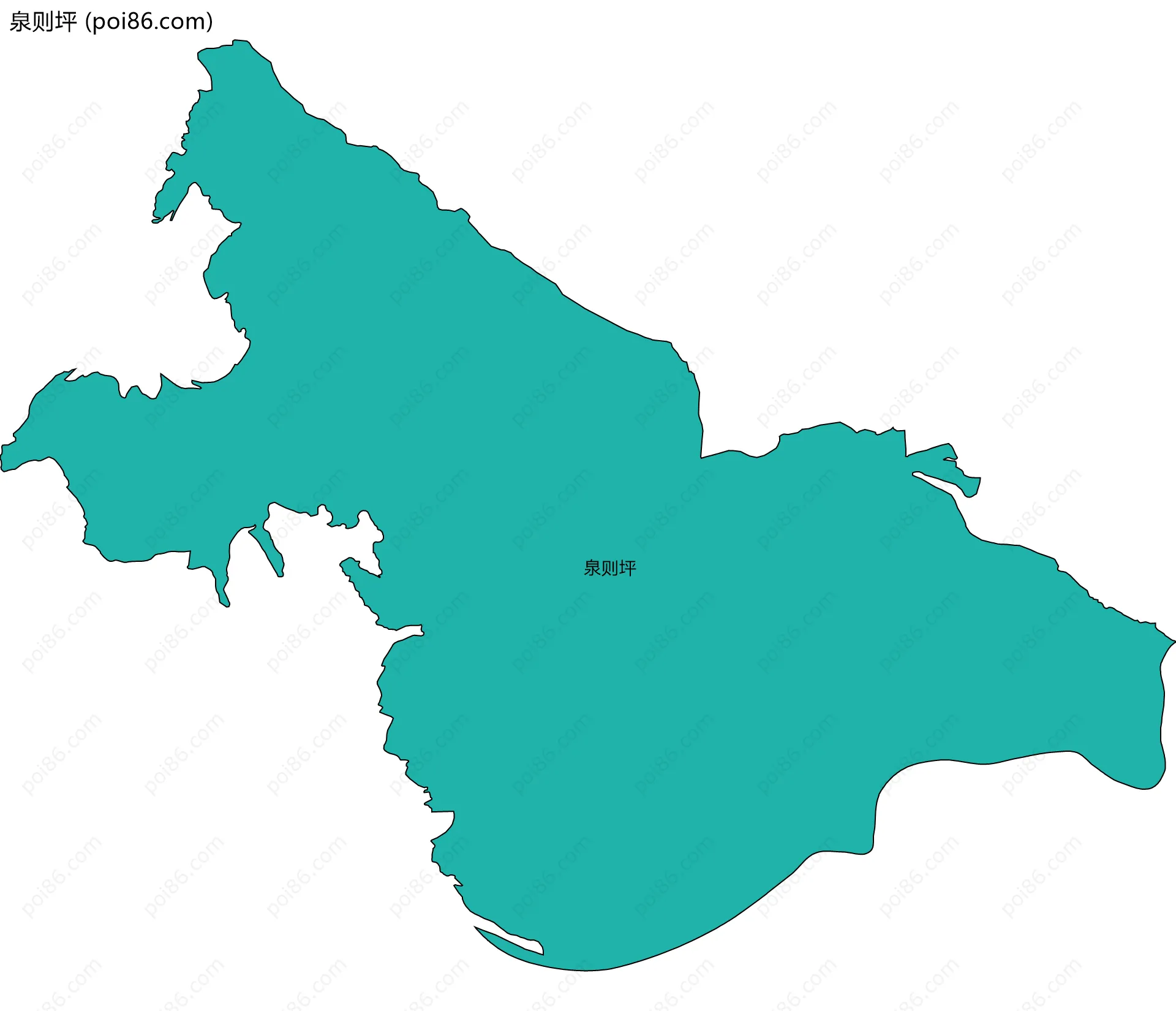 泉则坪边界地图