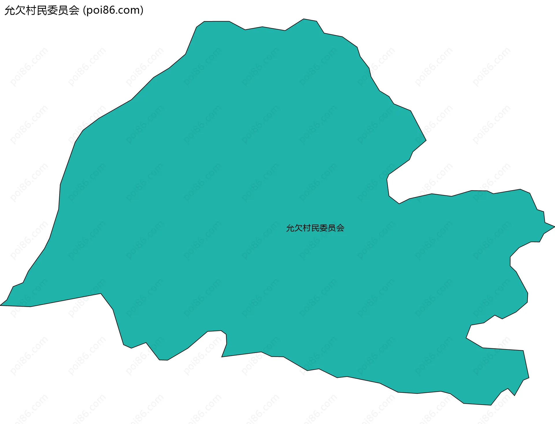 允欠村民委员会边界地图