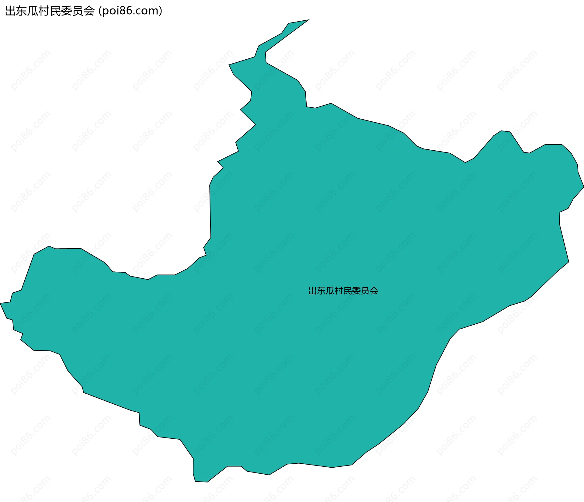 出东瓜村民委员会边界地图