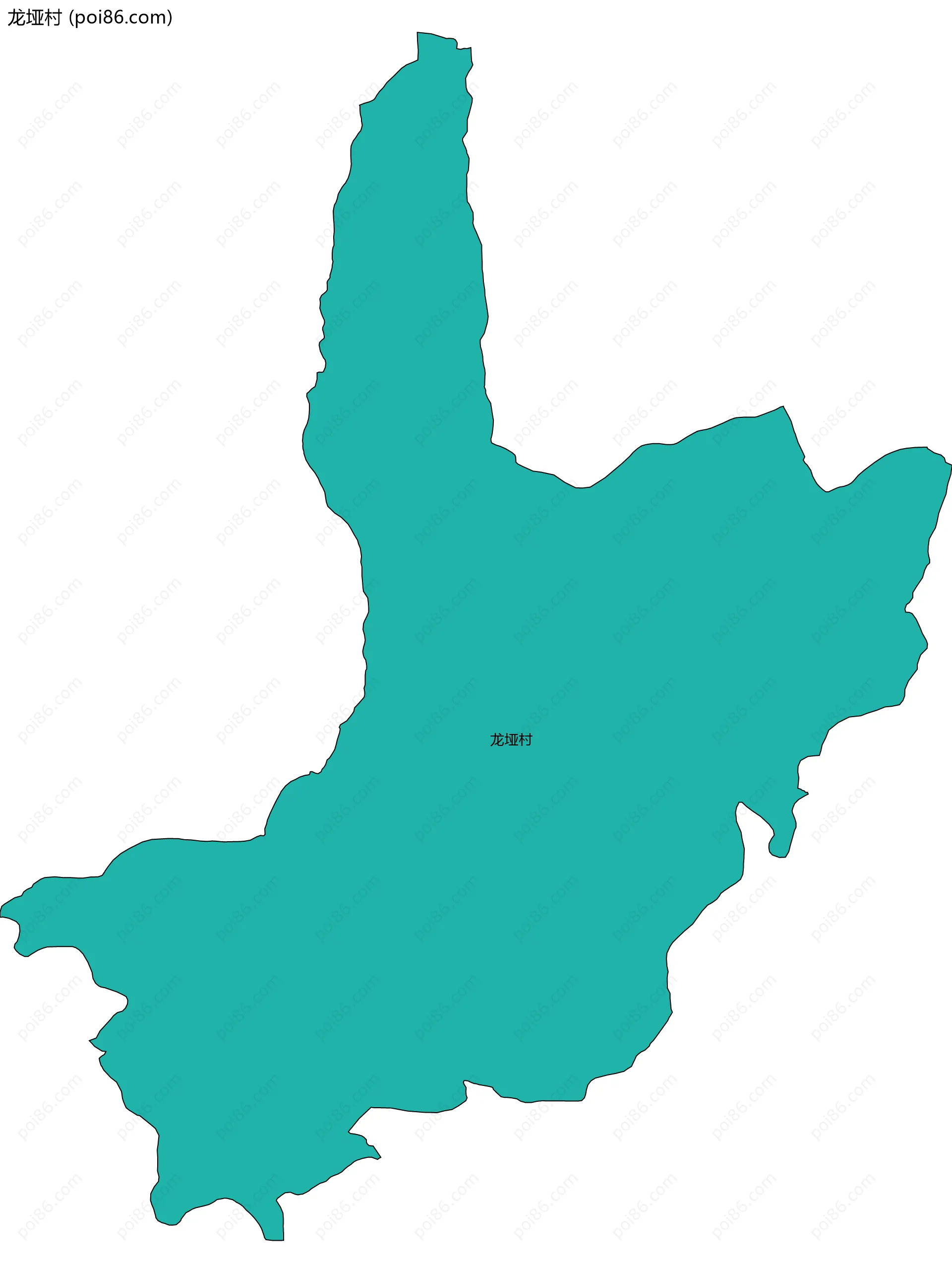 龙垭村边界地图